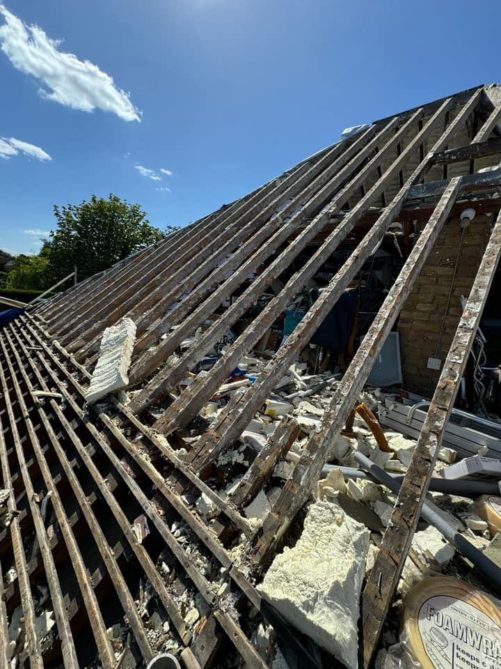 Professional roofers working on a property in London - KS Roof Master