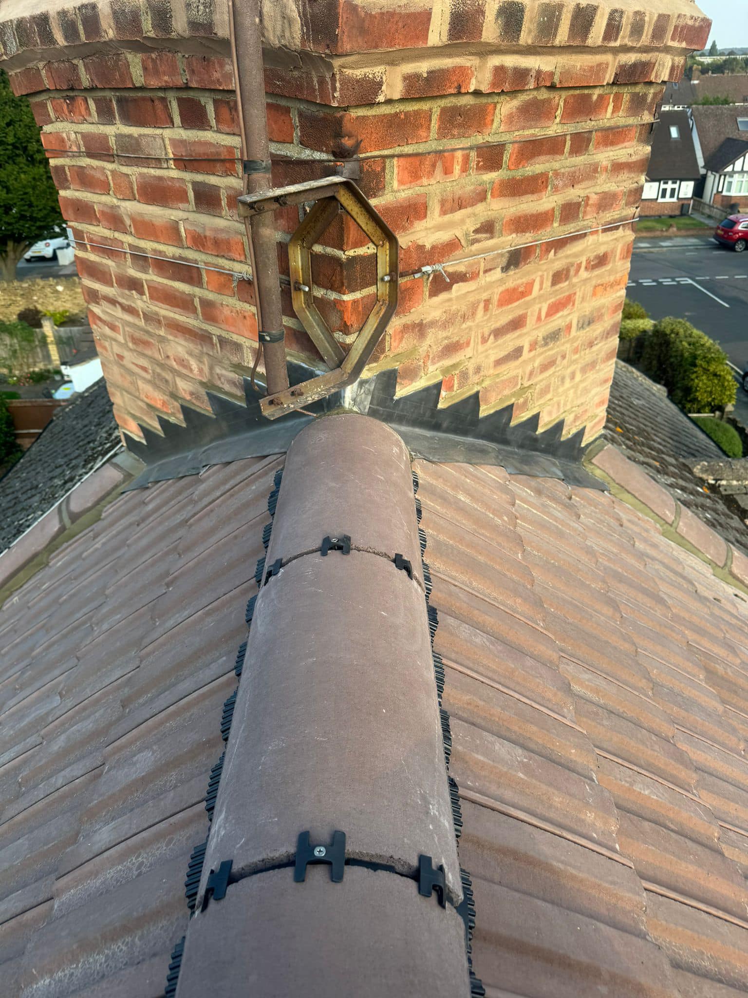 Professional roofers working on a property in London - KS Roof Master