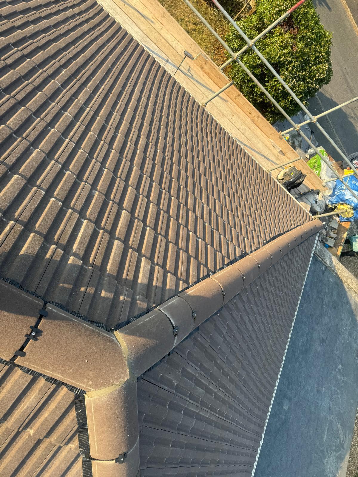 Professional roofers working on a property in London - KS Roof Master