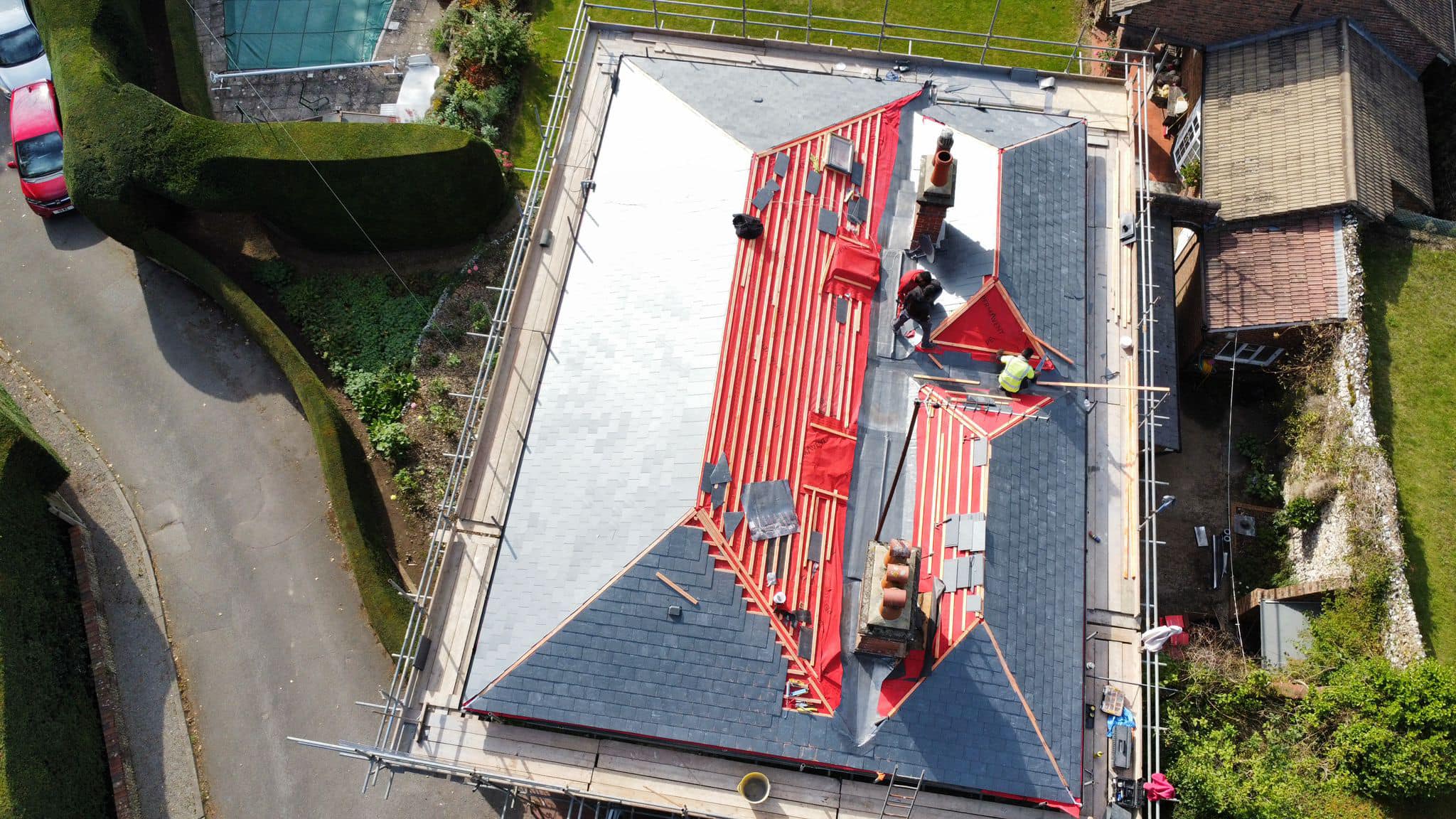 Slate roof restoration in Greenwich