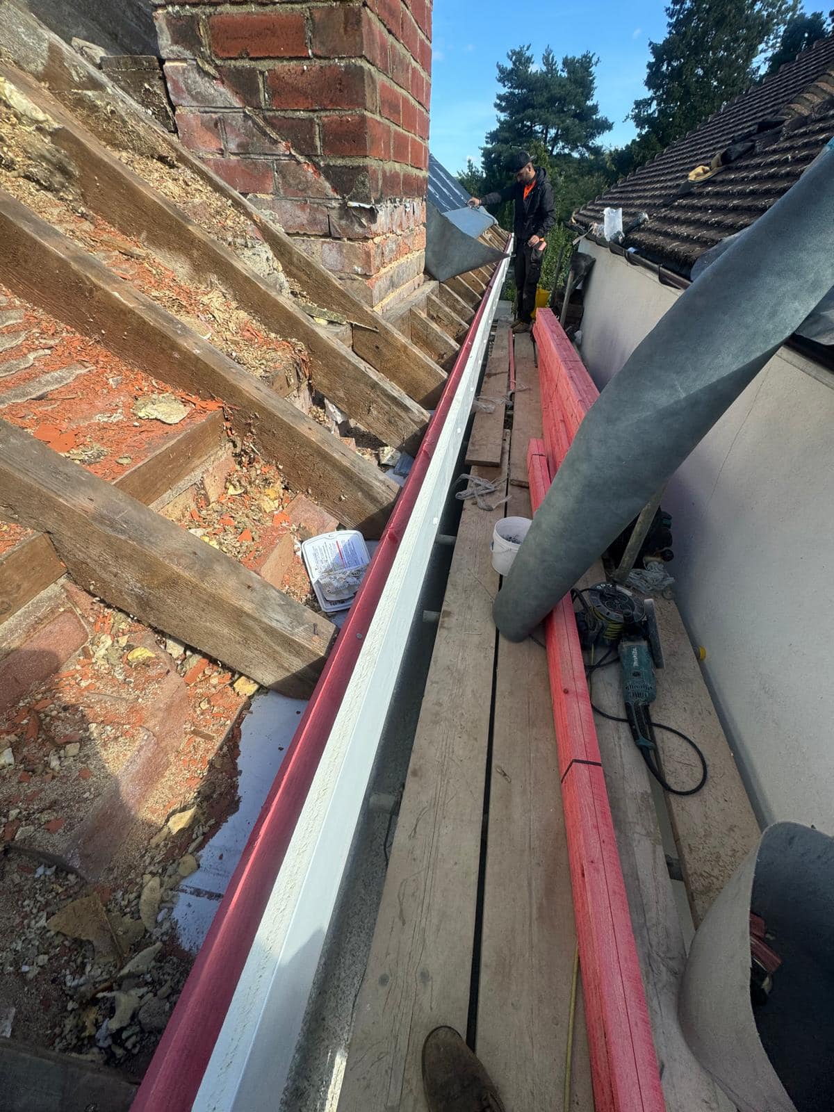 Lead flashing in Westminster