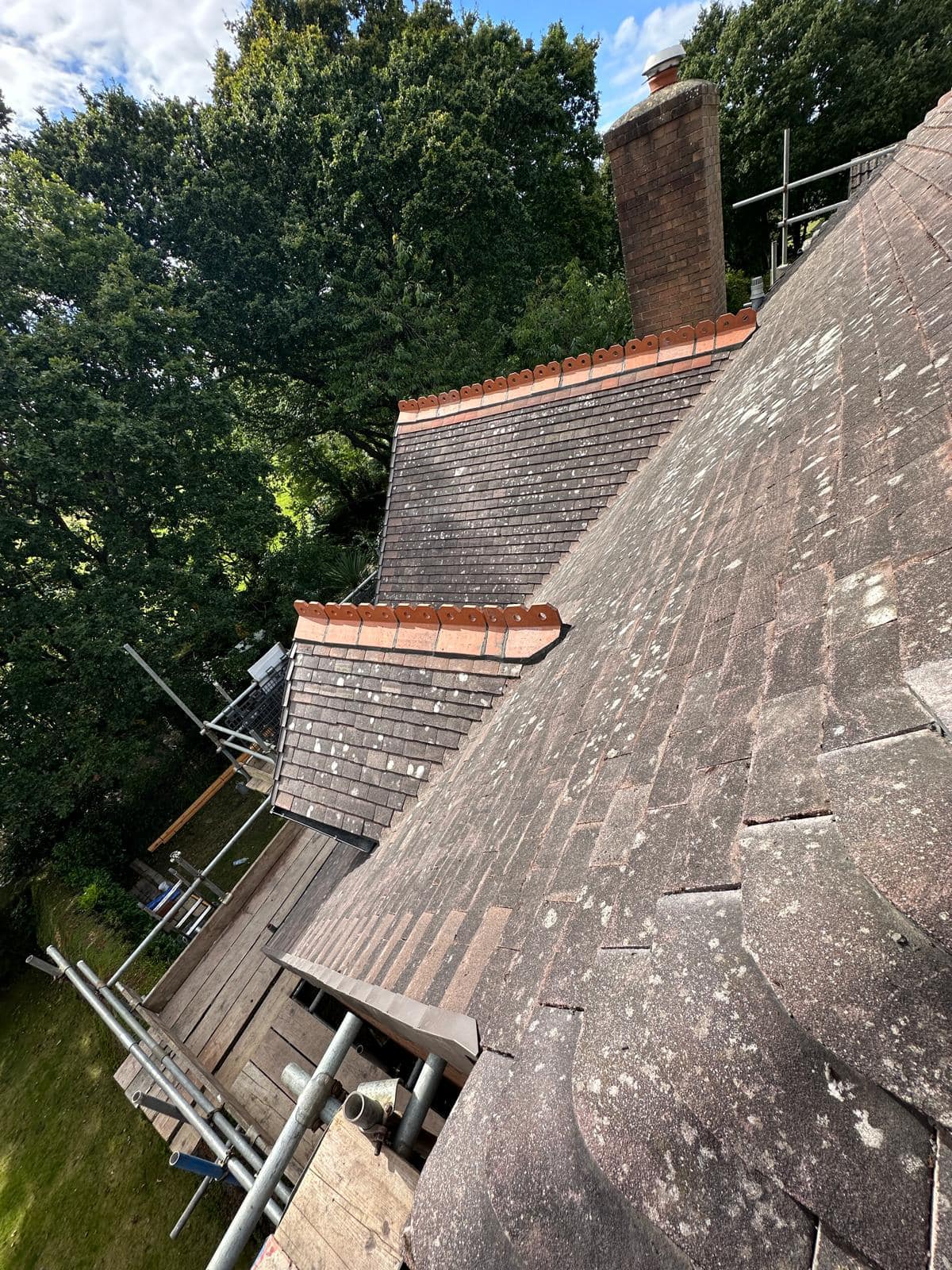 Professional roofers working on a property in London - KS Roof Master