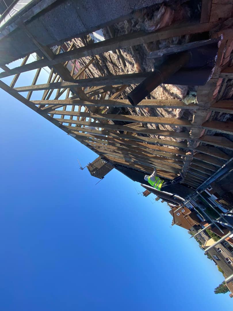 Professional roofers working on a property in London - KS Roof Master
