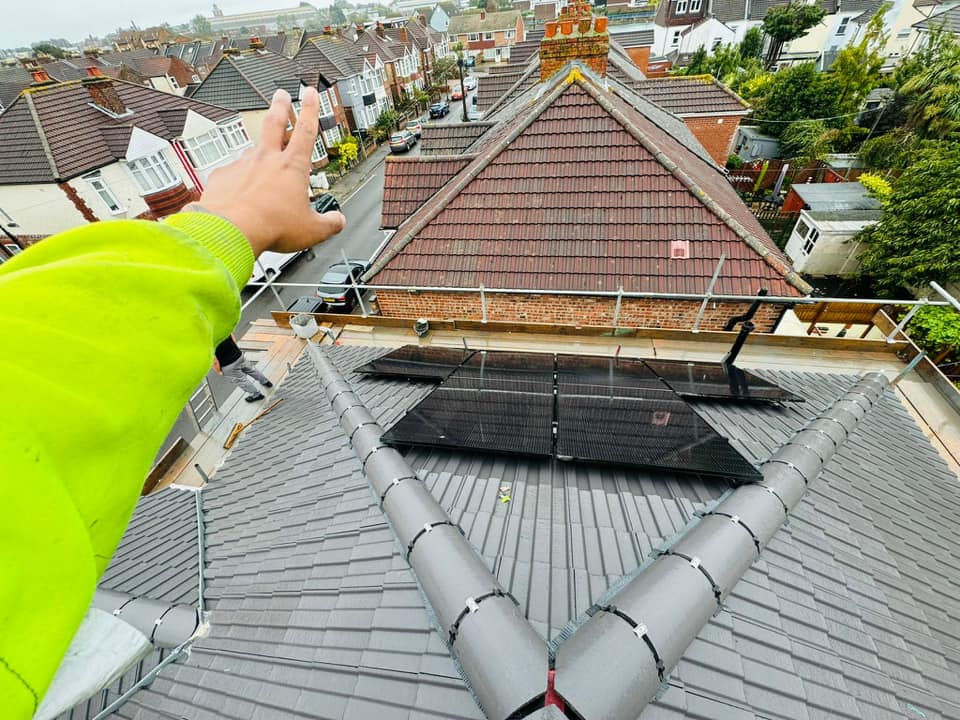 Professional roofers working on a property in London - KS Roof Master