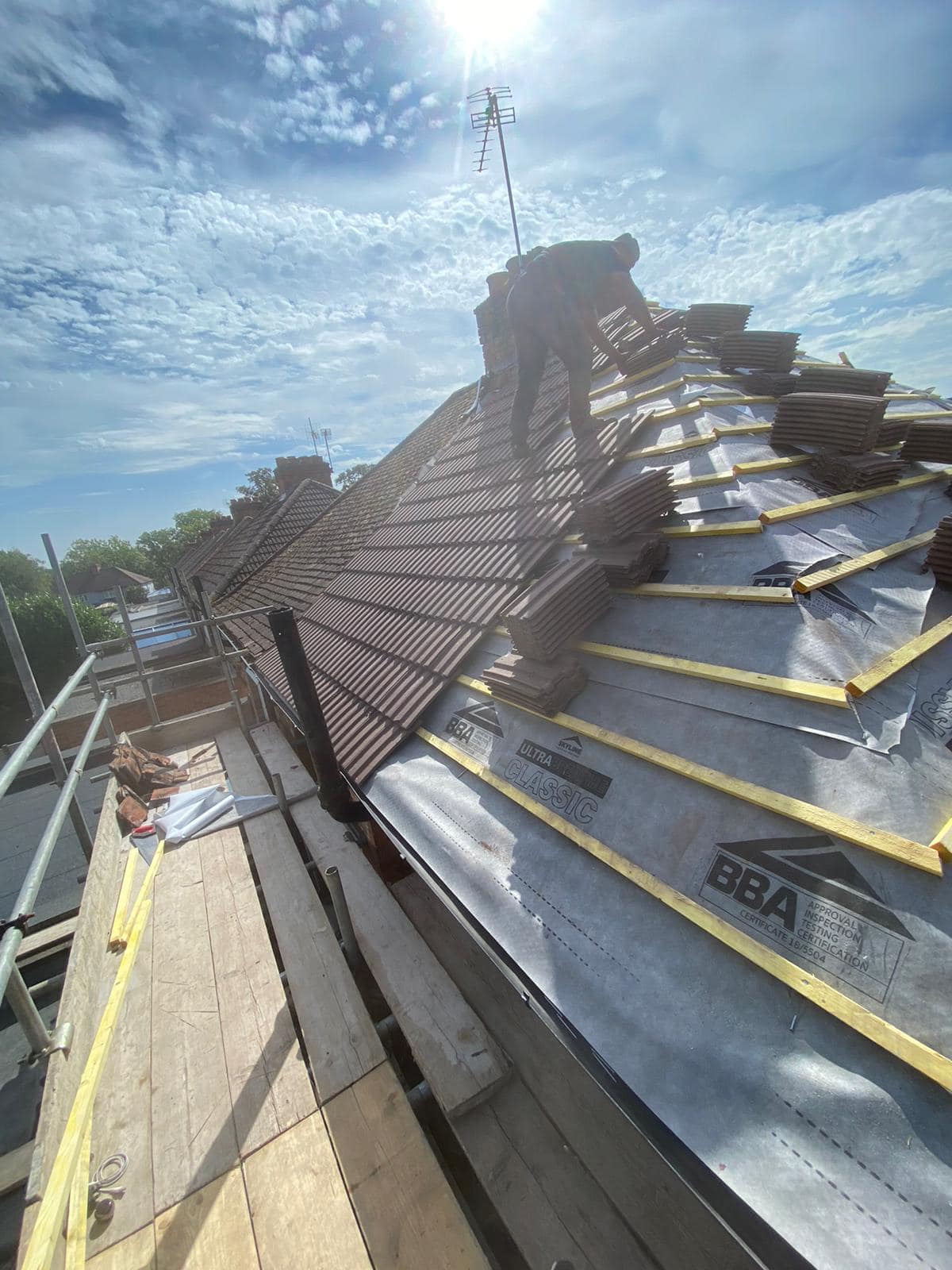 Slate roof restoration in Greenwich