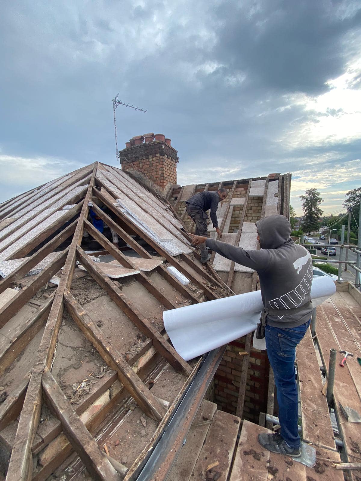 Slate roof restoration in Greenwich