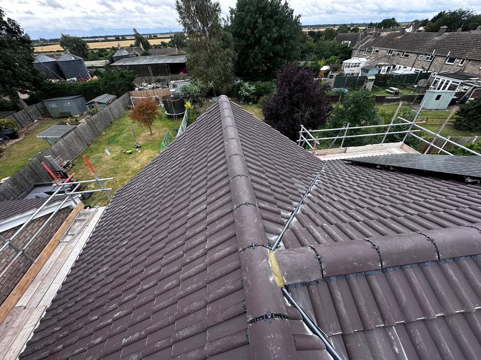 Professional roofers working on a property in London - KS Roof Master