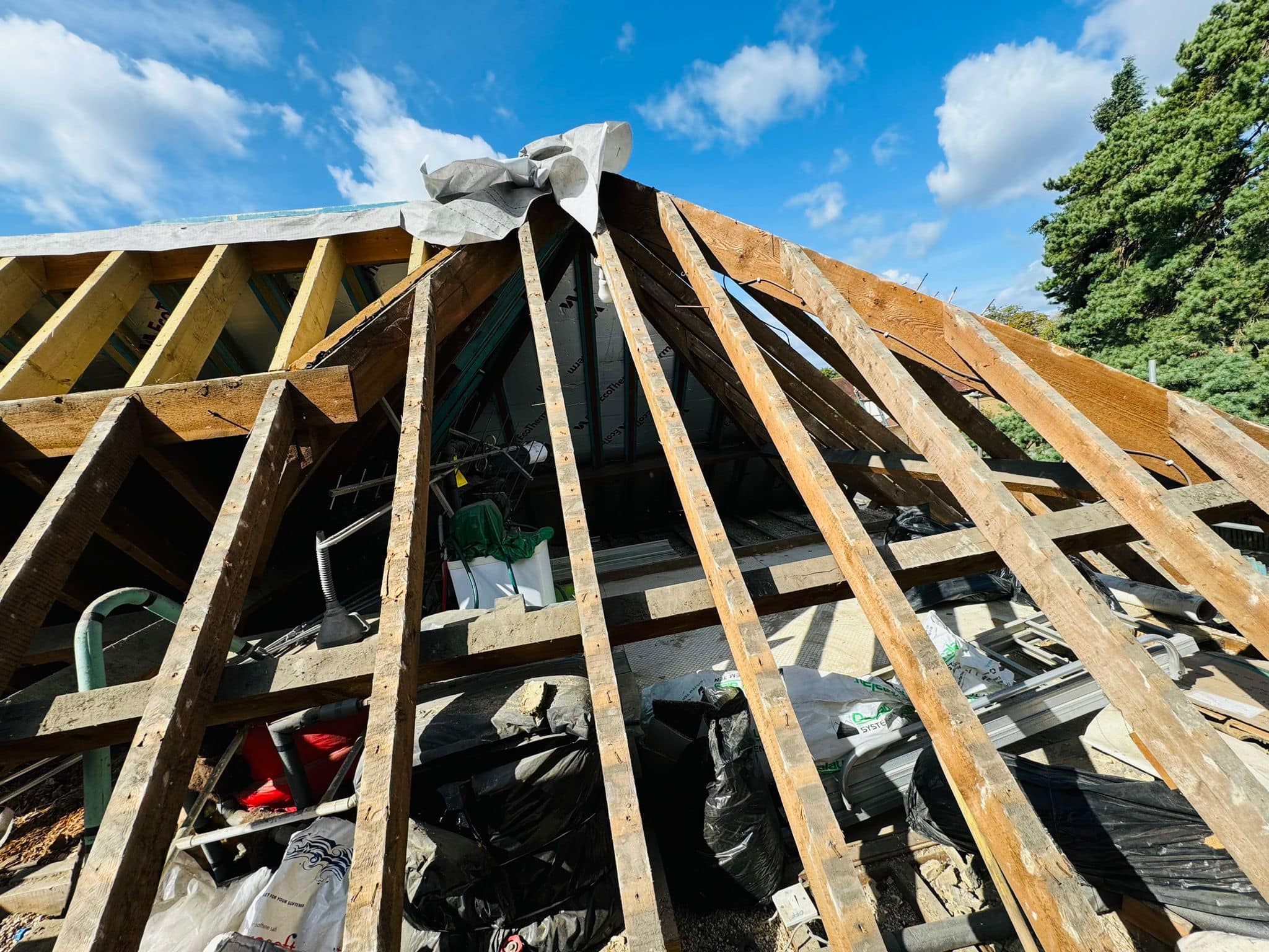Professional roofers working on a property in London - KS Roof Master