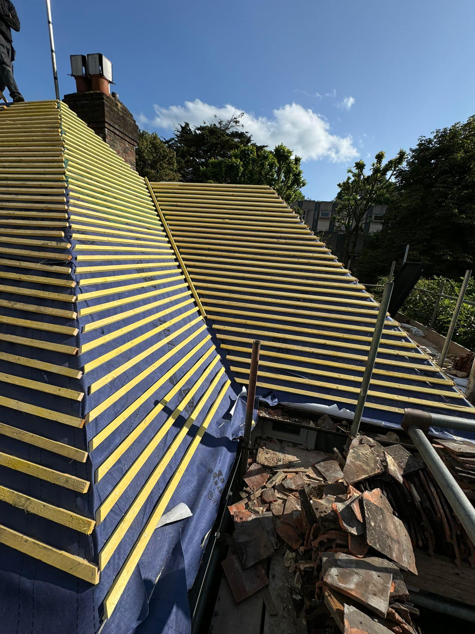 Slate roof restoration in Greenwich
