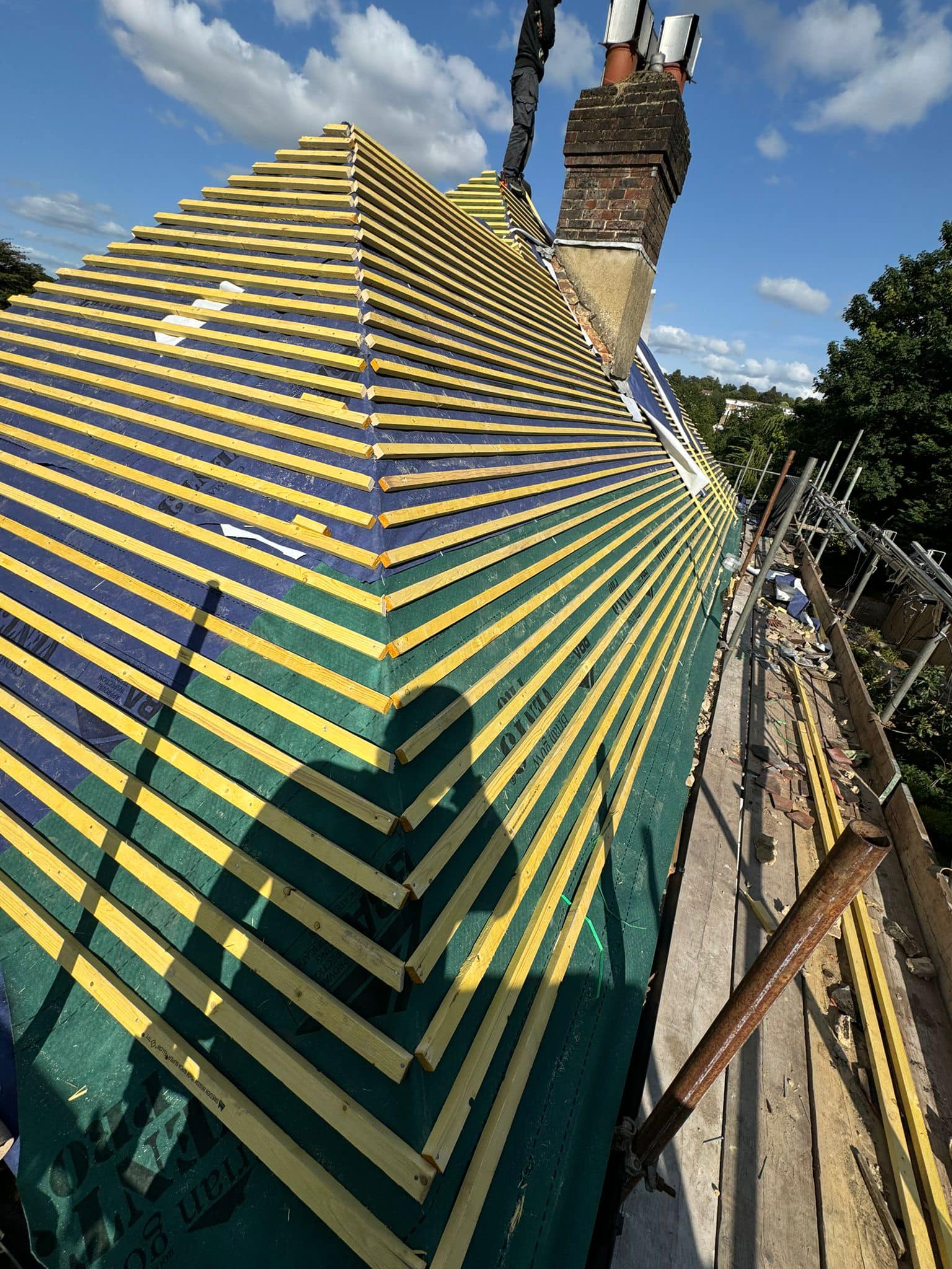 Slate roof restoration in Greenwich