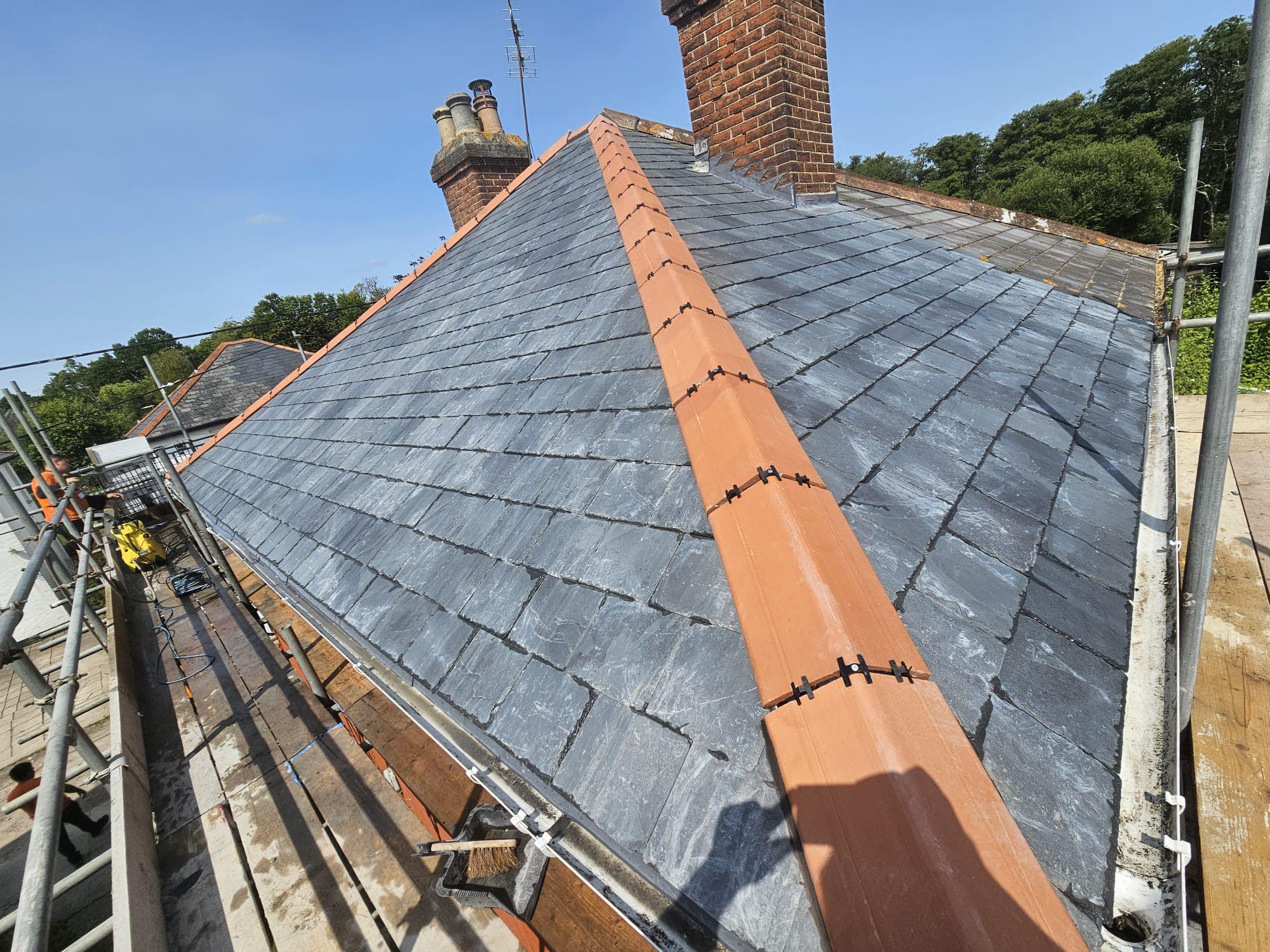 Slate roof restoration in Greenwich