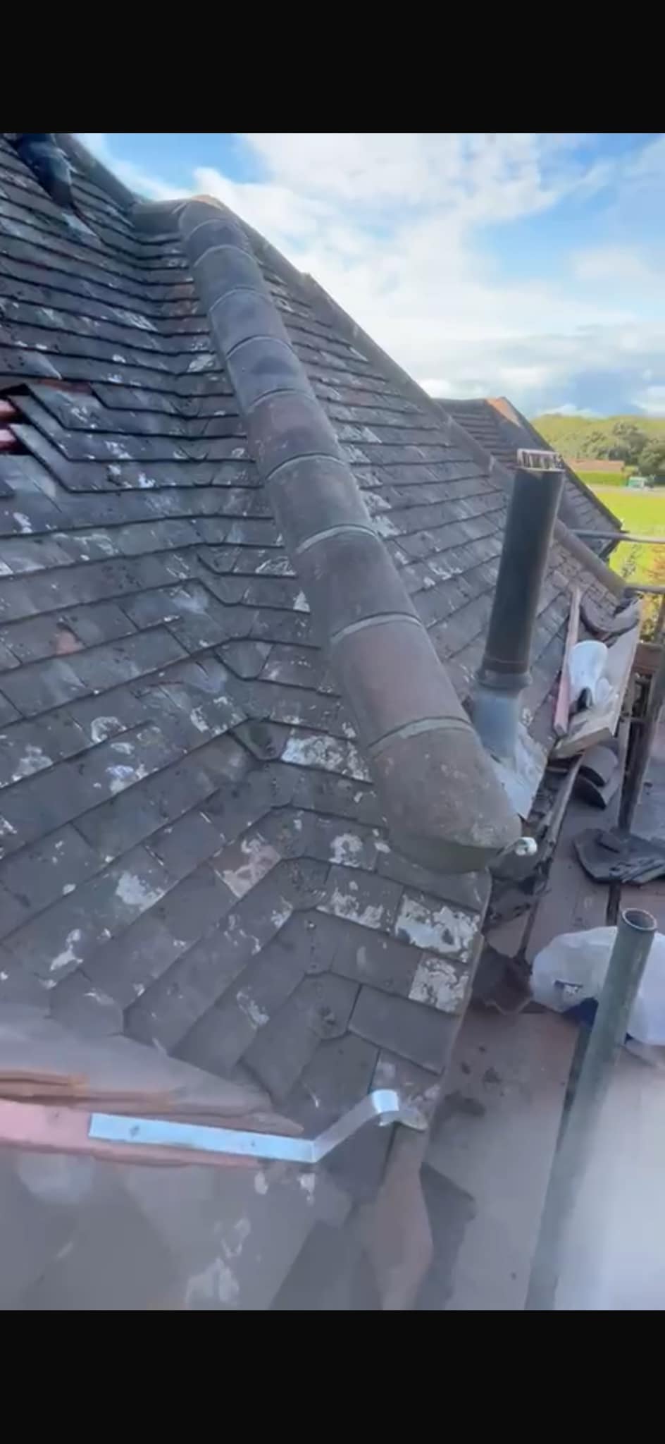 Professional roofers working on a property in London - KS Roof Master