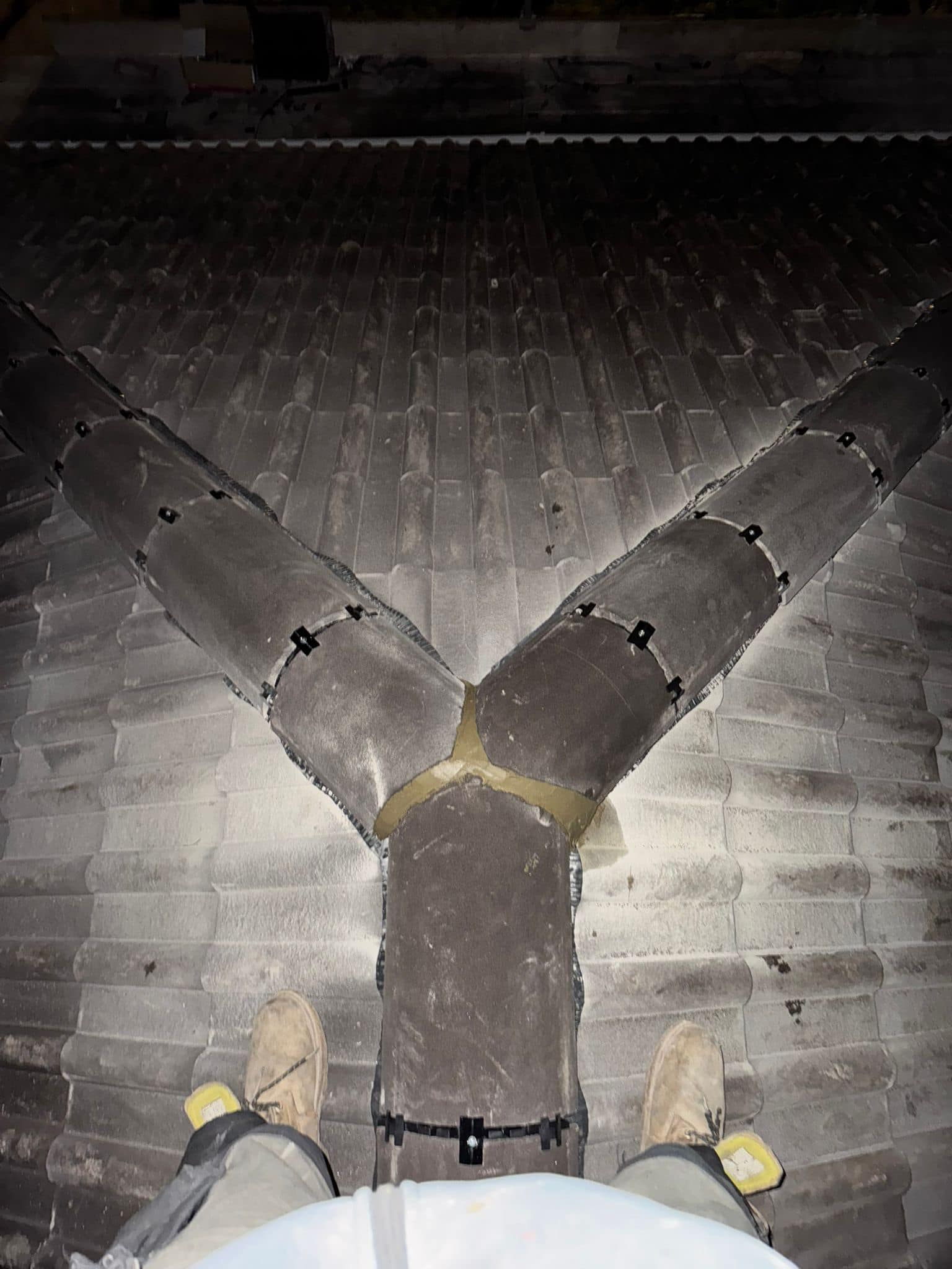 Professional roofers working on a property in London - KS Roof Master