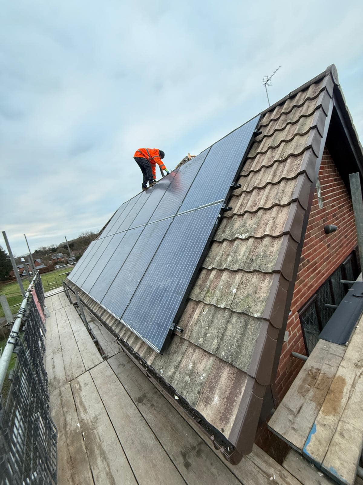 Professional roofers working on a property in London - KS Roof Master