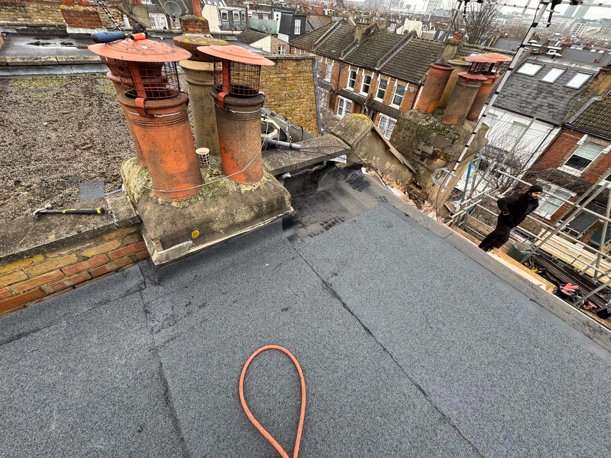 Storm damage repair in Battersea