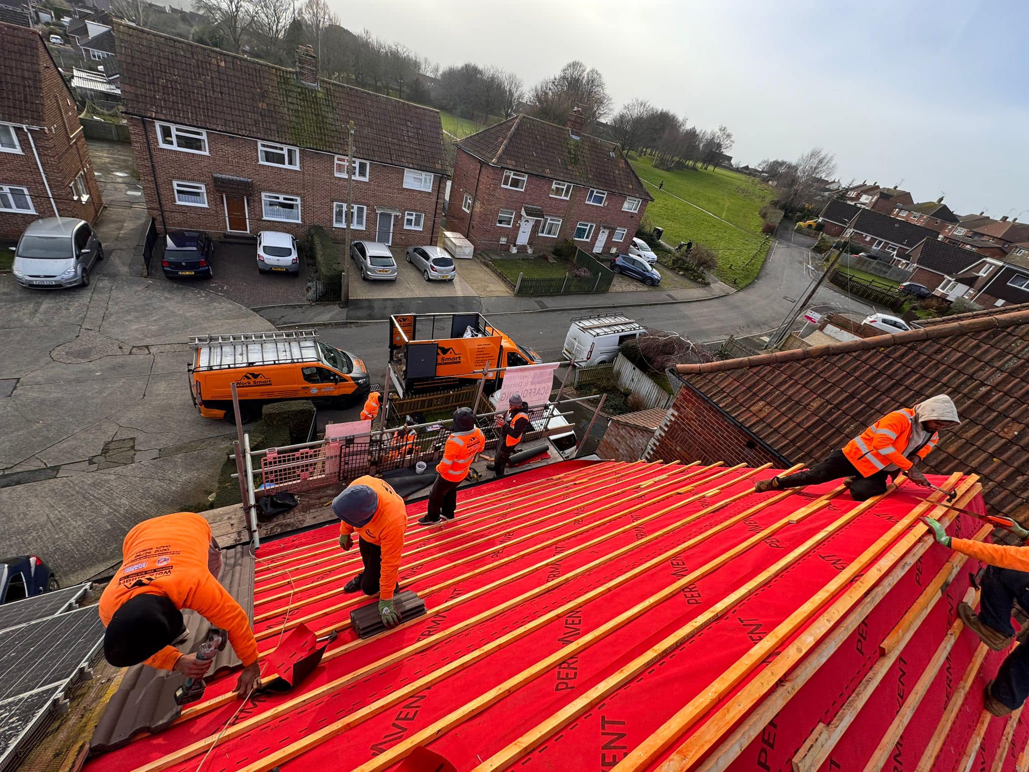 Commercial roof restoration in Canary Wharf