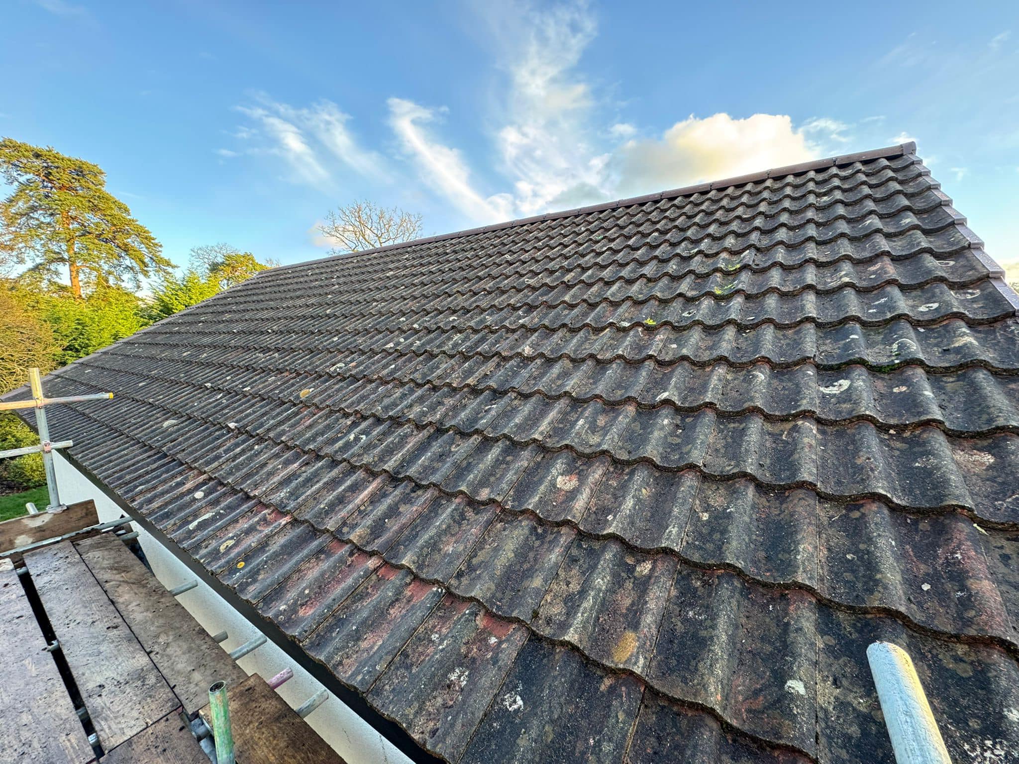 Professional roofers working on a property in London - KS Roof Master