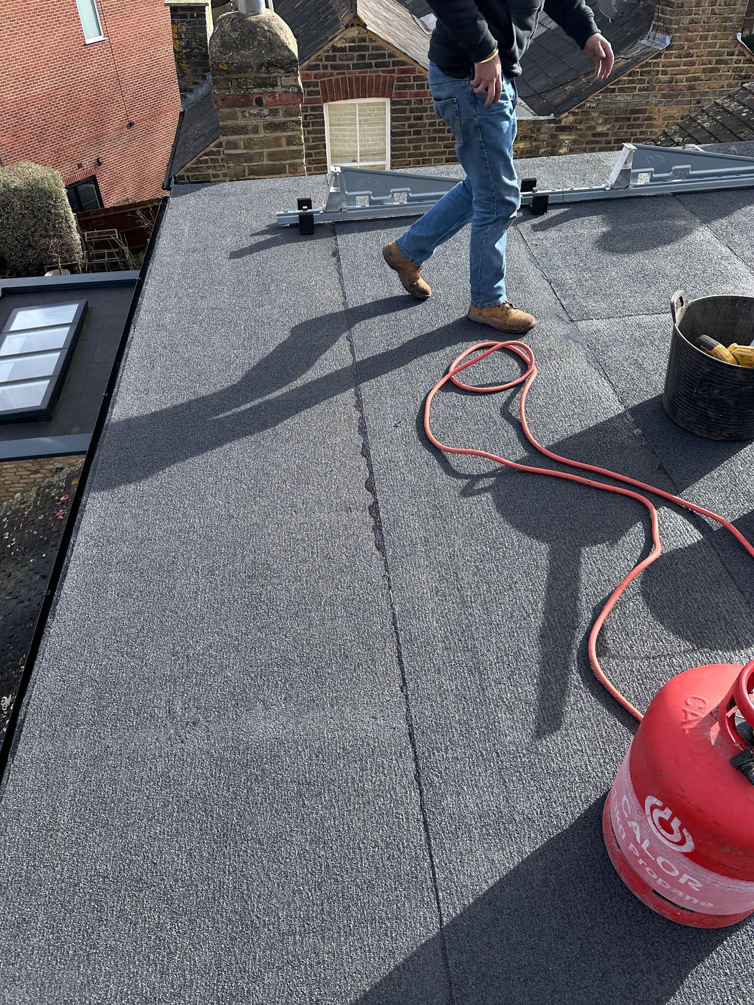 Commercial roof restoration in Canary Wharf