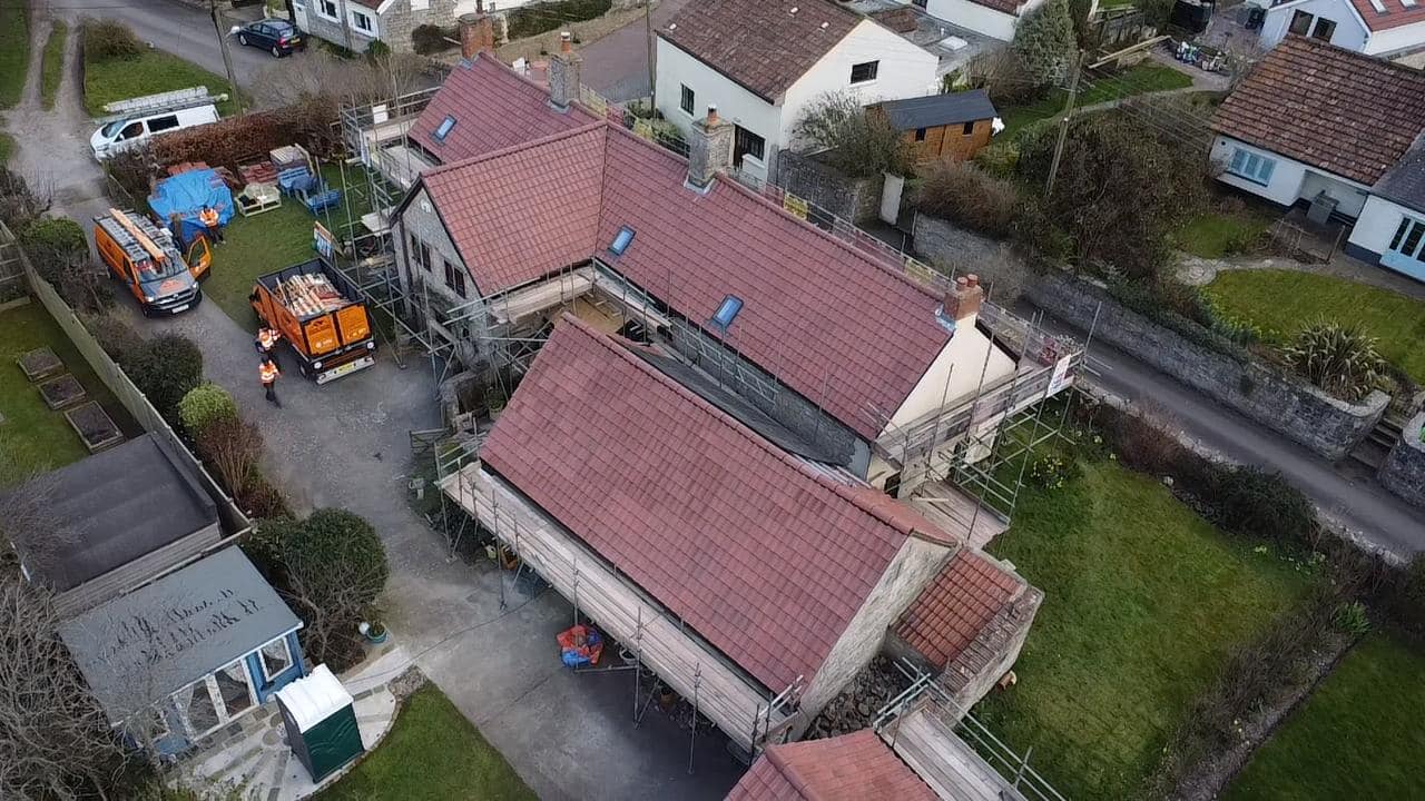 Professional roofers working on a property in London - KS Roof Master