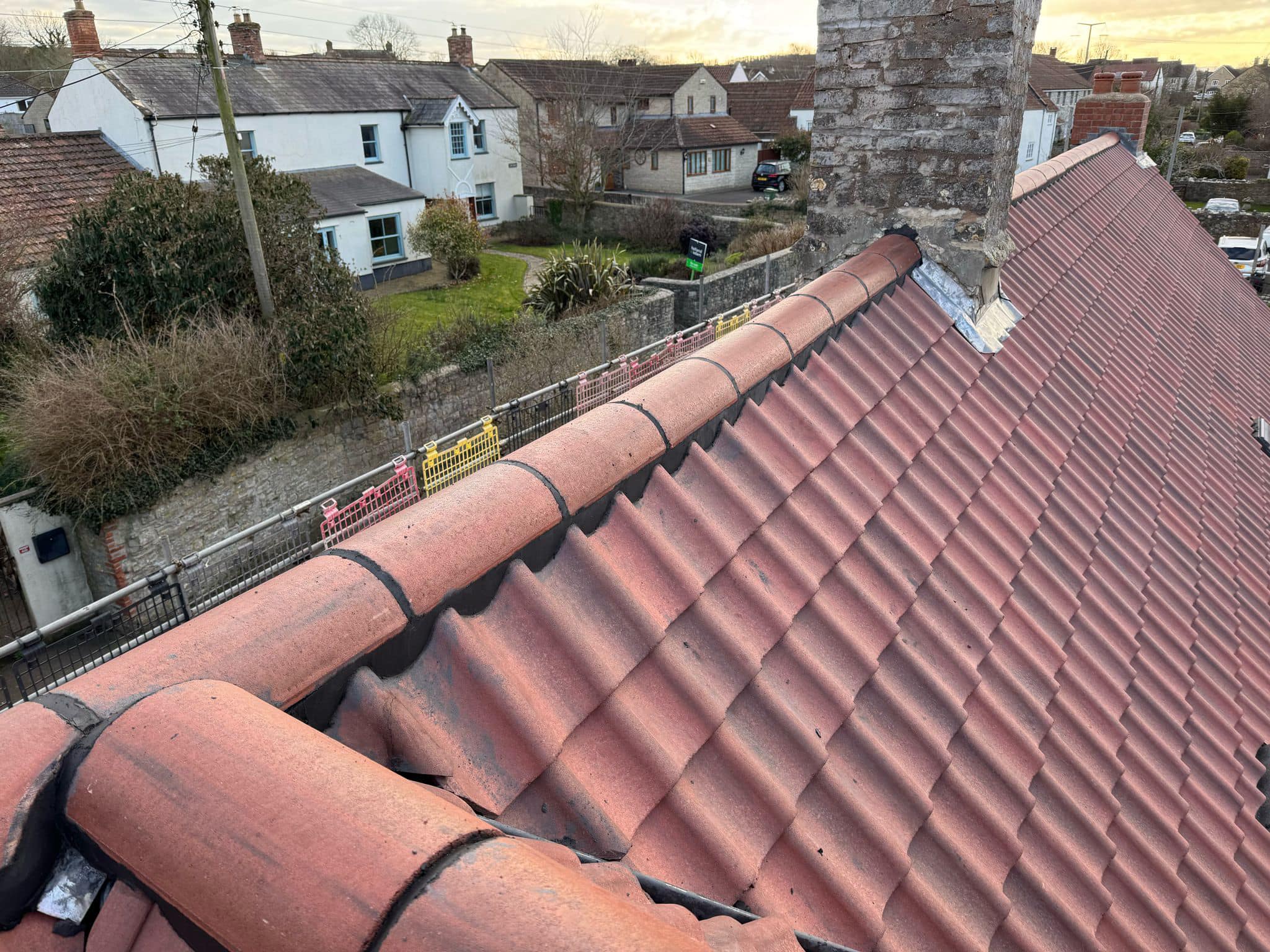 Professional roofers working on a property in London - KS Roof Master