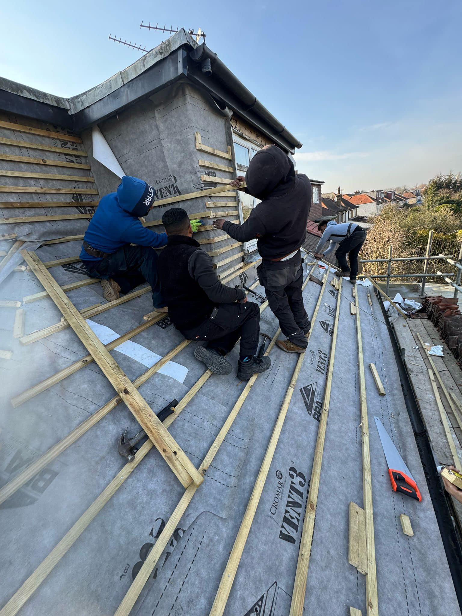Slate roof restoration in Greenwich