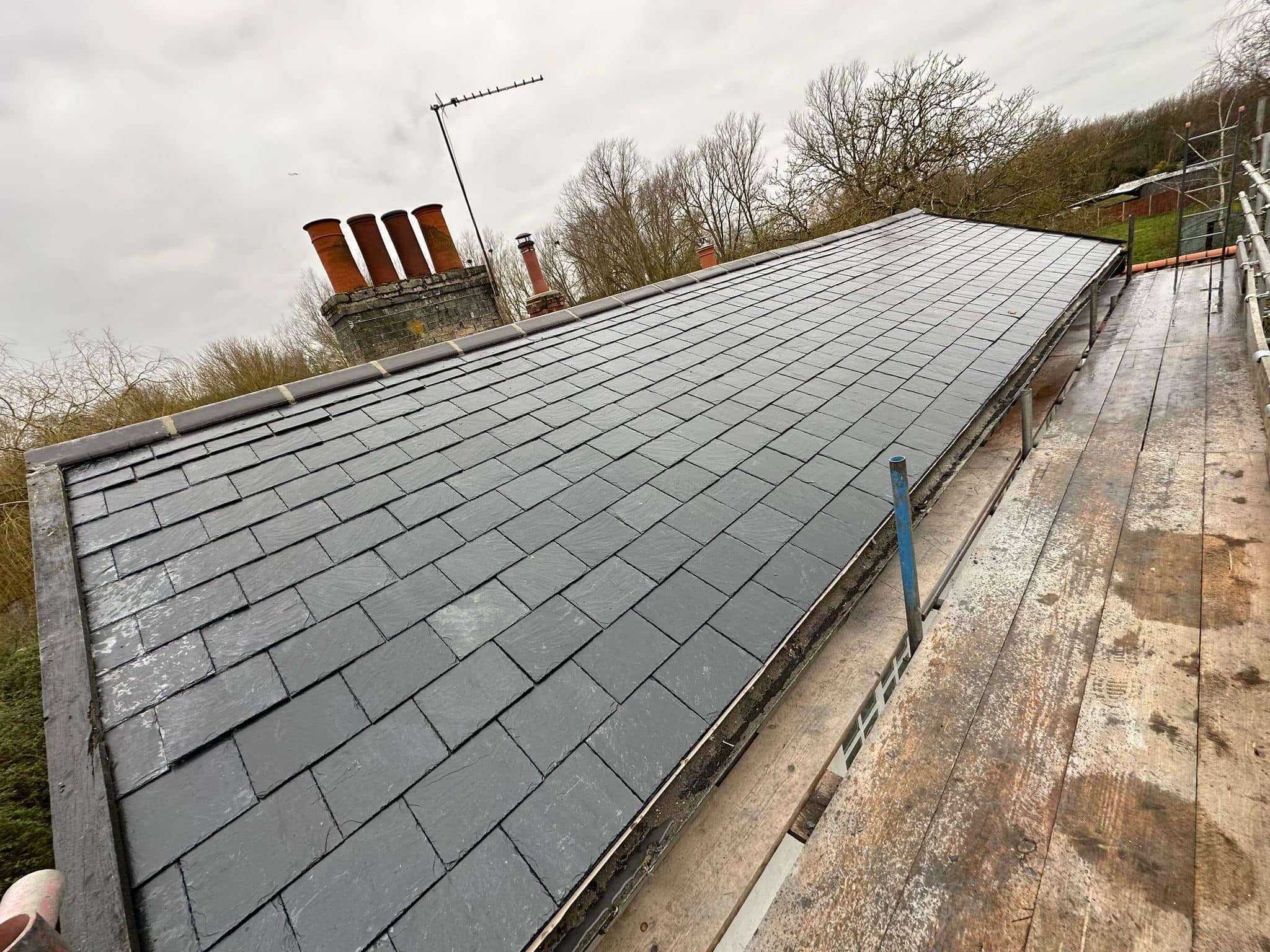 Slate roof restoration in Greenwich