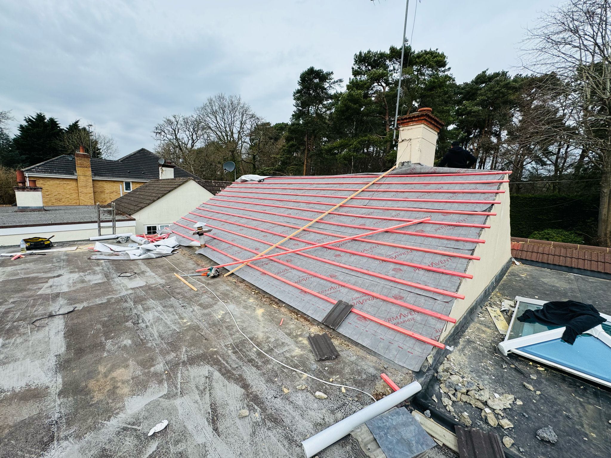 Commercial roof restoration in Canary Wharf