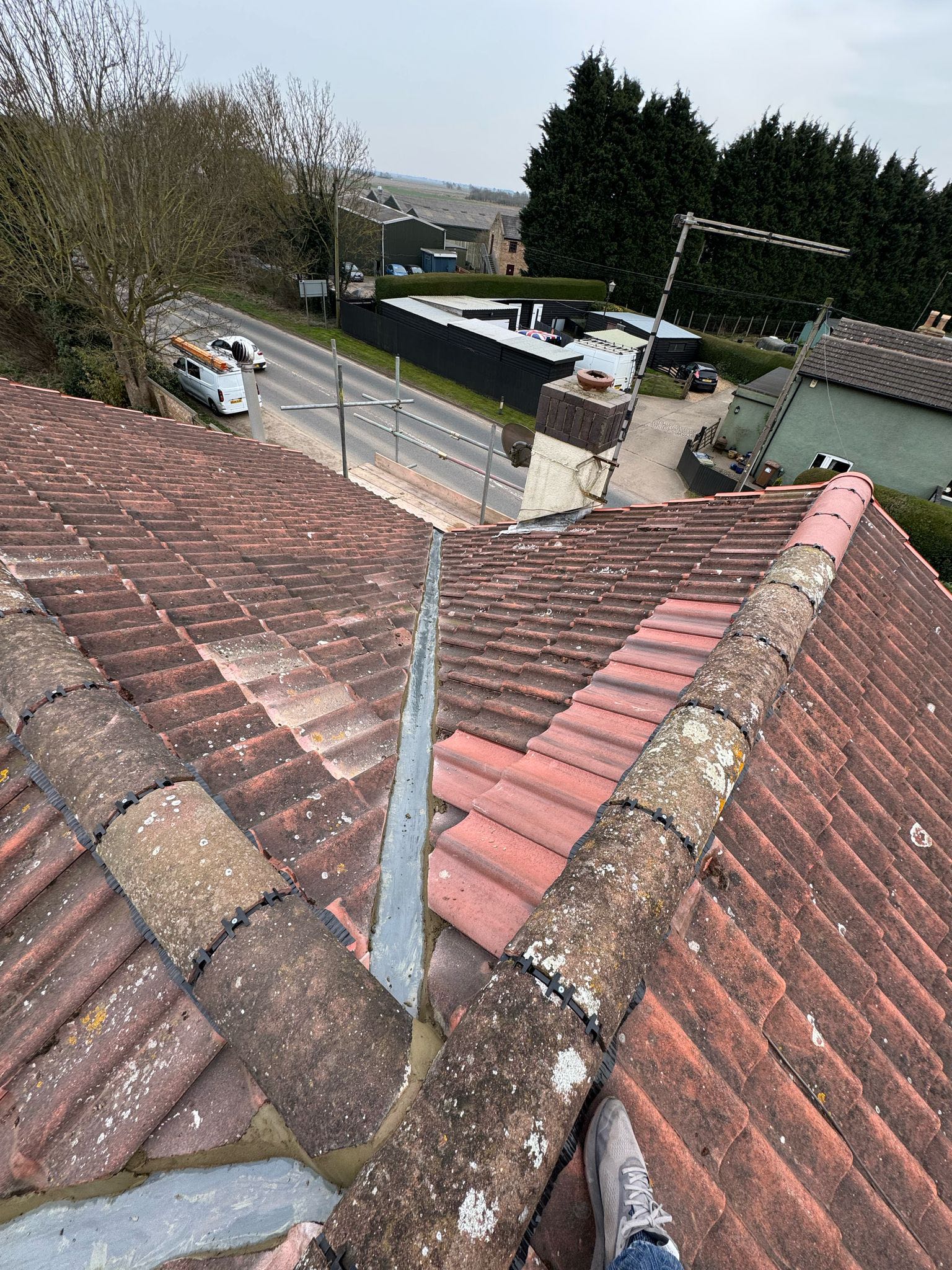 Professional roofers working on a property in London - KS Roof Master