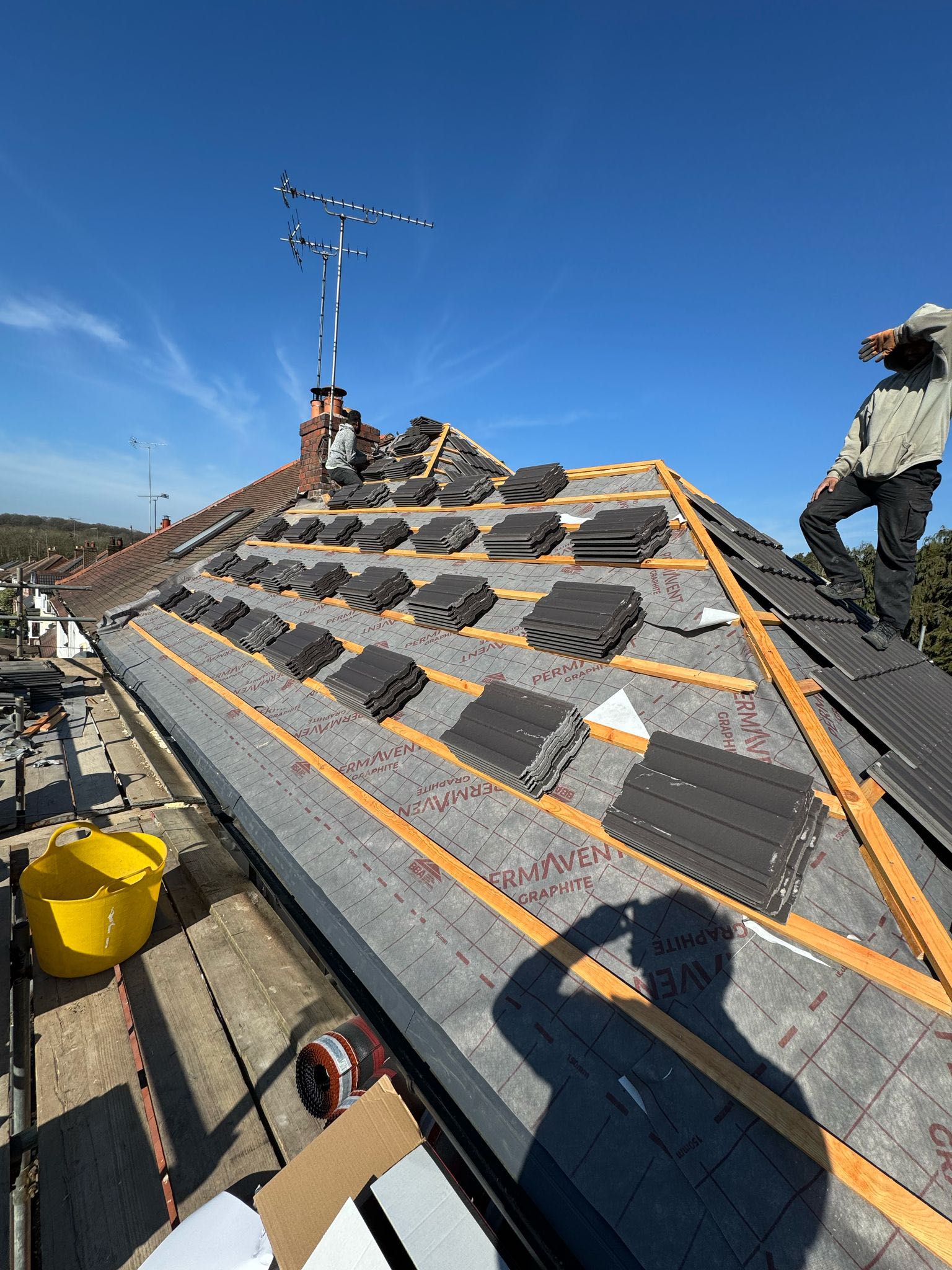 Commercial roof restoration in Canary Wharf