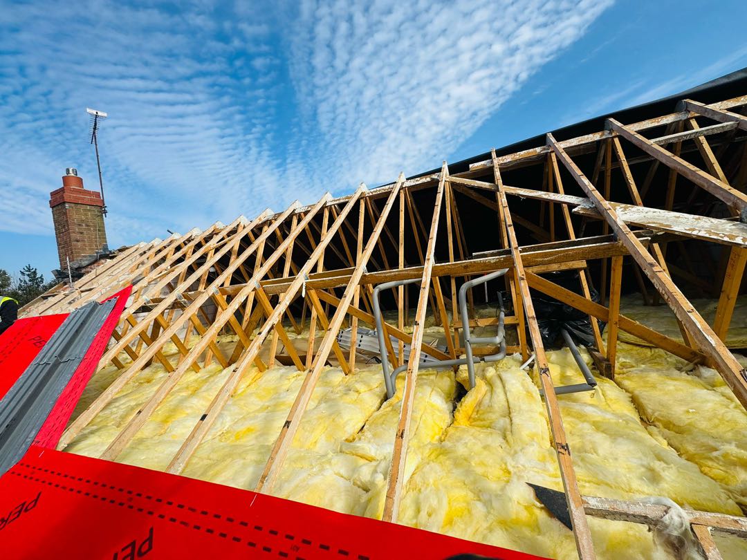 Professional roofers working on a property in London - KS Roof Master
