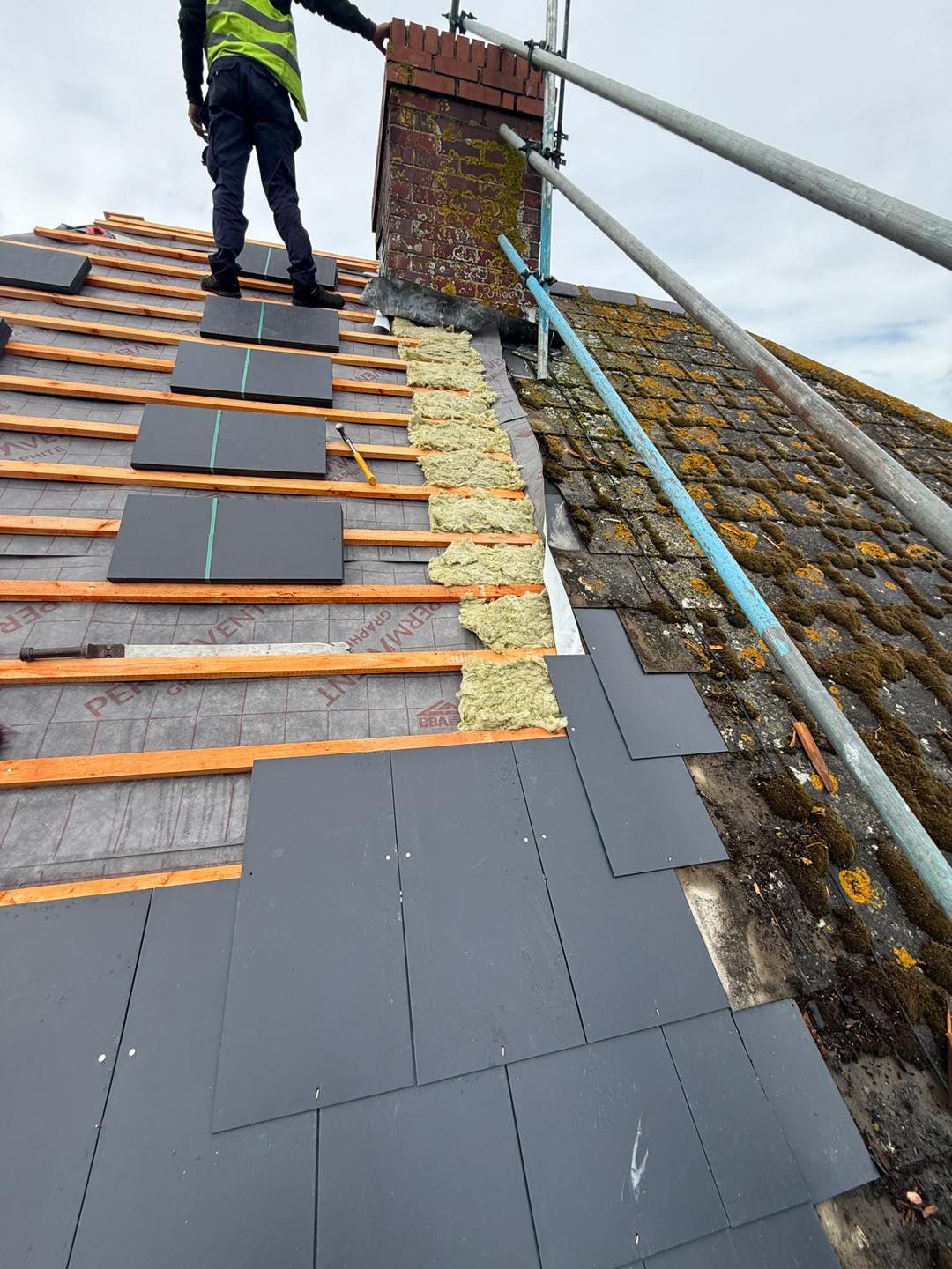 Slate roof restoration in Greenwich