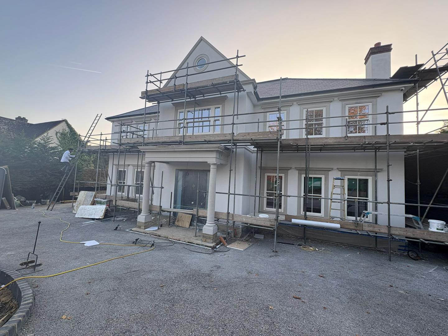 Professional roofers working on a property in London - KS Roof Master