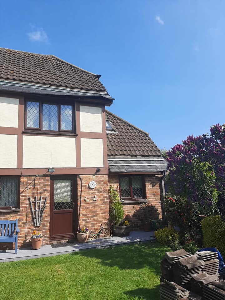 Professional roofers working on a property in London - KS Roof Master