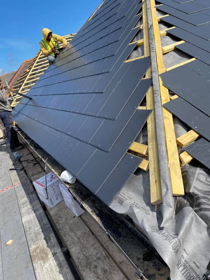 Slate roof restoration in Greenwich