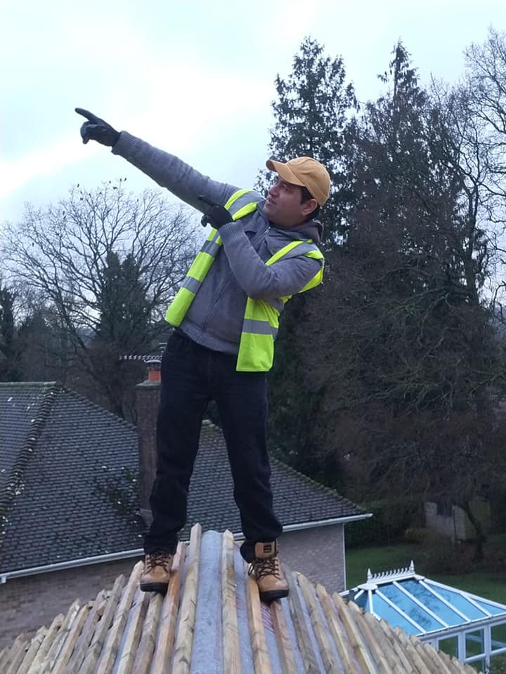 Professional roofers working on a property in London - KS Roof Master