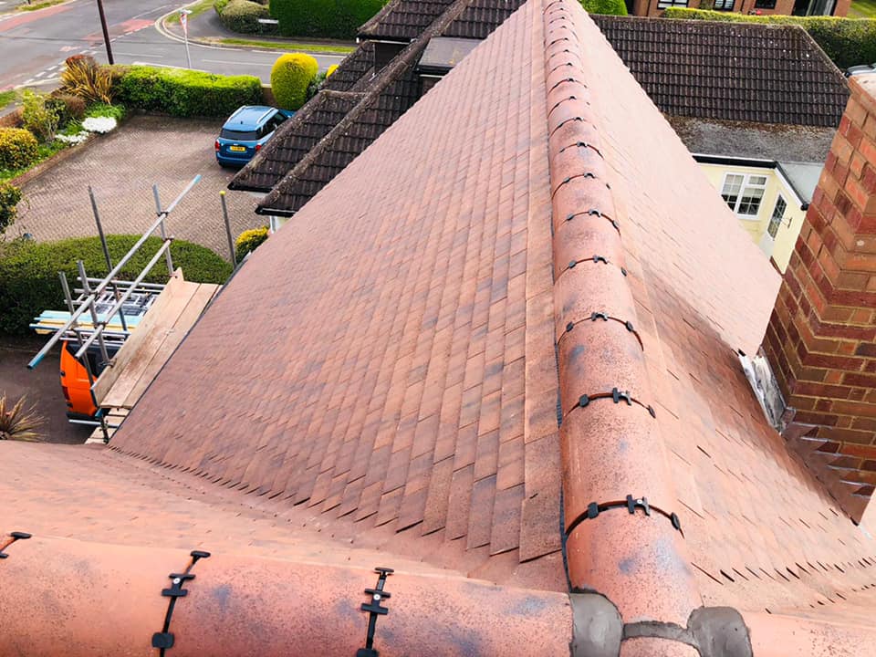 Professional roofers working on a property in London - KS Roof Master