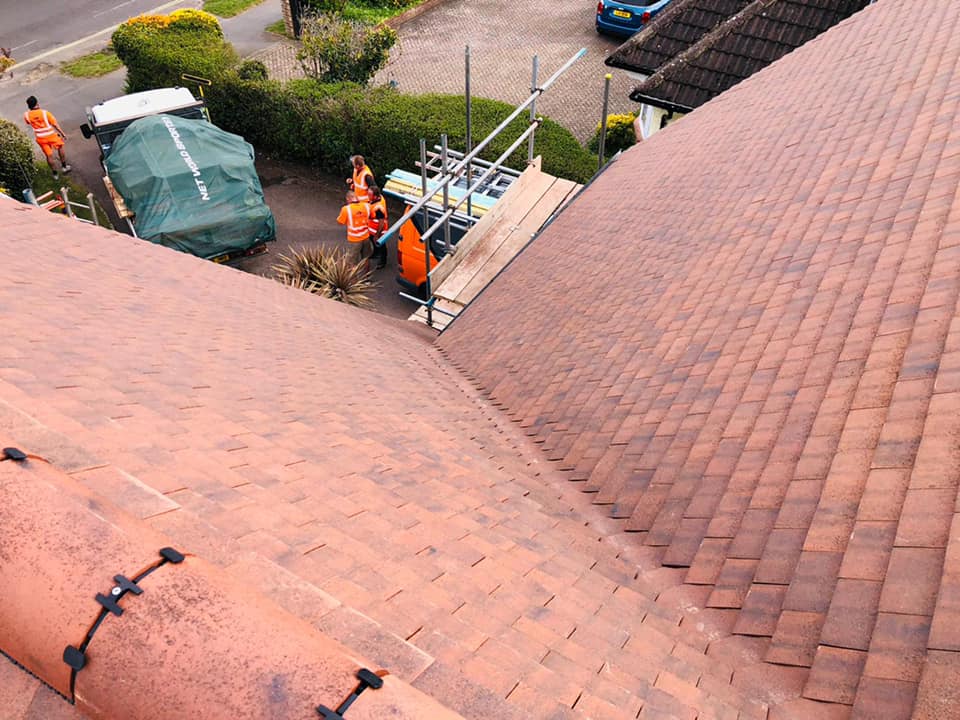 Professional roofers working on a property in London - KS Roof Master