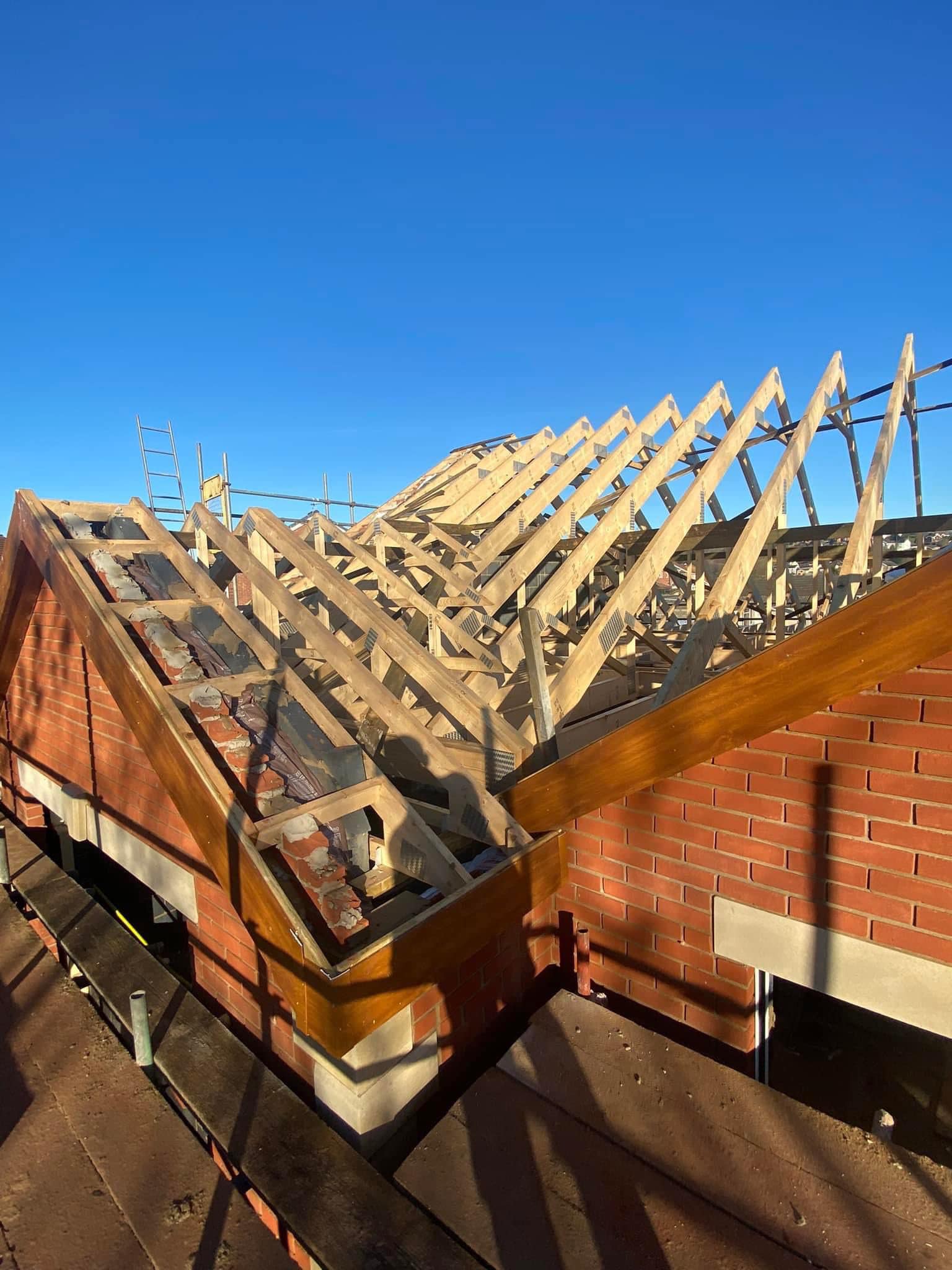 Professional roofers working on a property in London - KS Roof Master