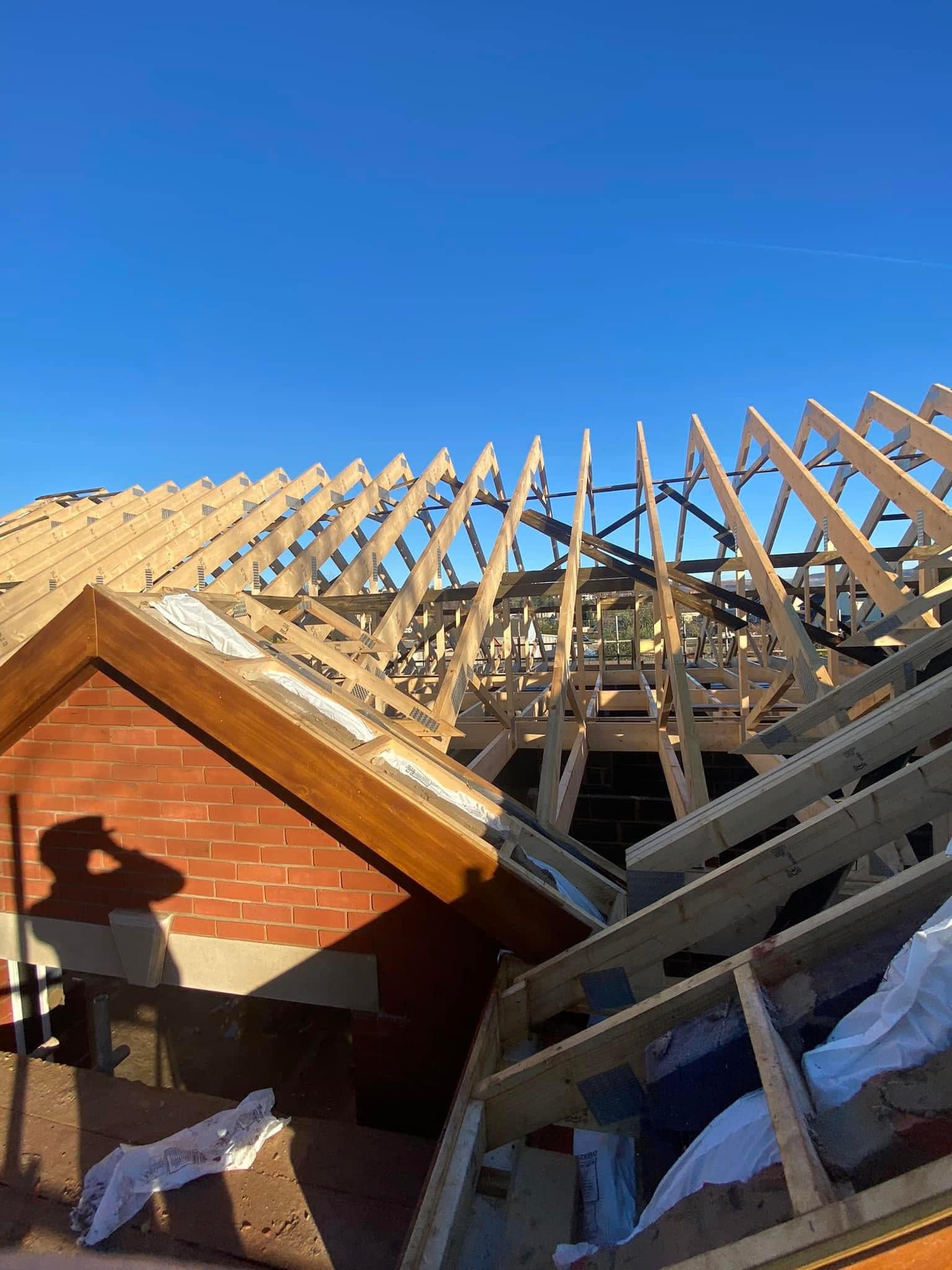 Professional roofers working on a property in London - KS Roof Master