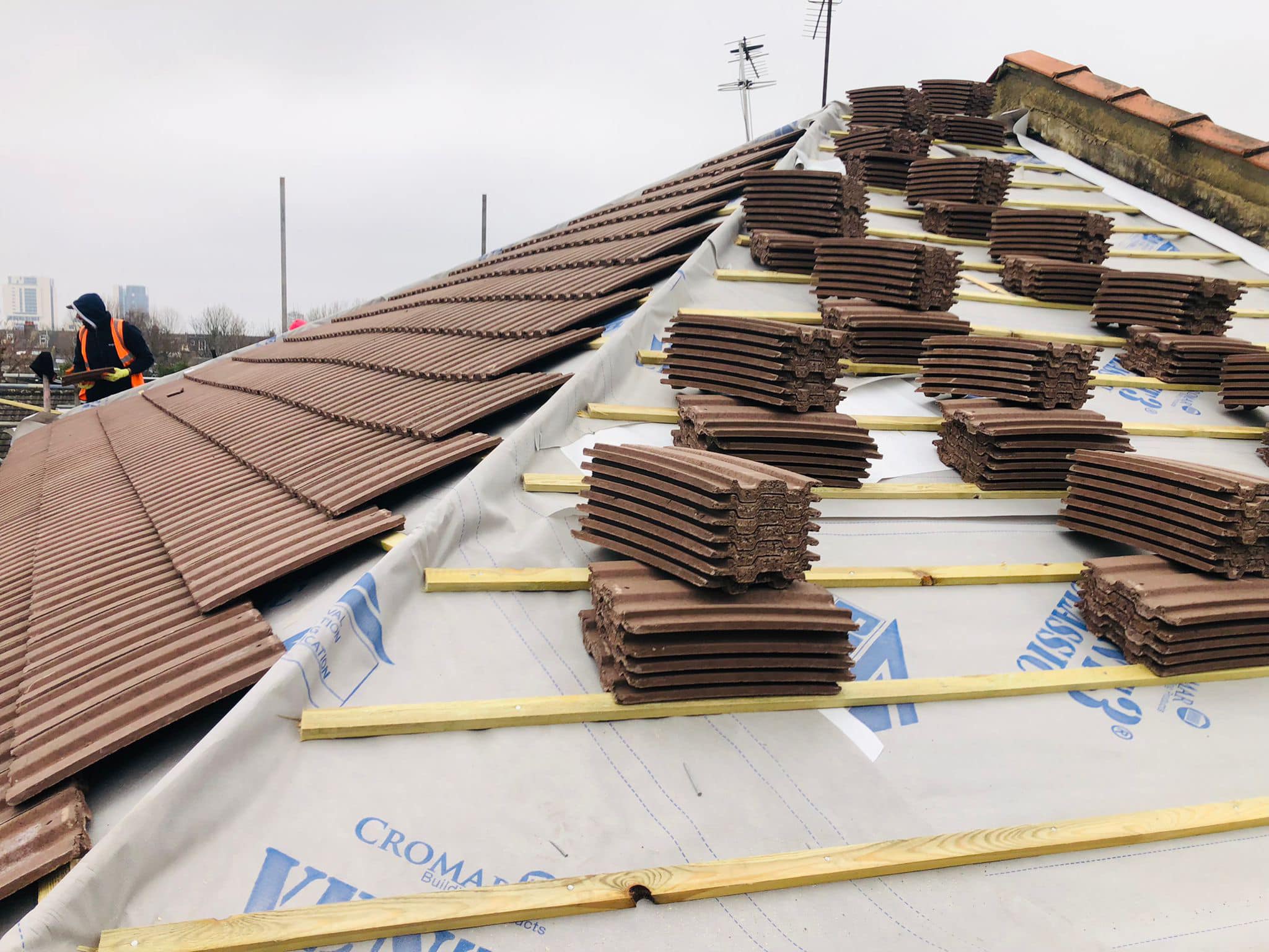 GRP fibreglass roof in Peckham