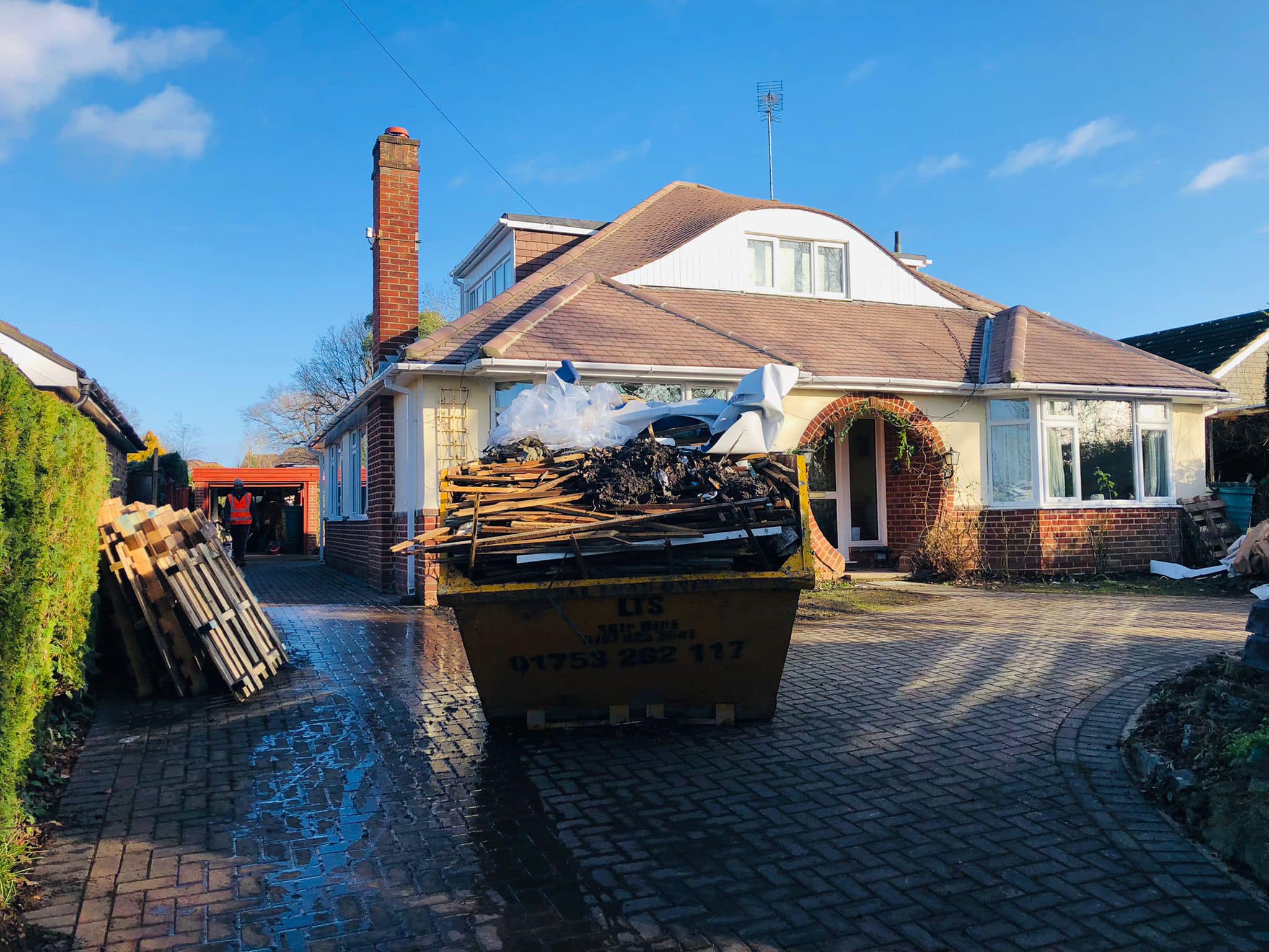 Professional roofers working on a property in London - KS Roof Master