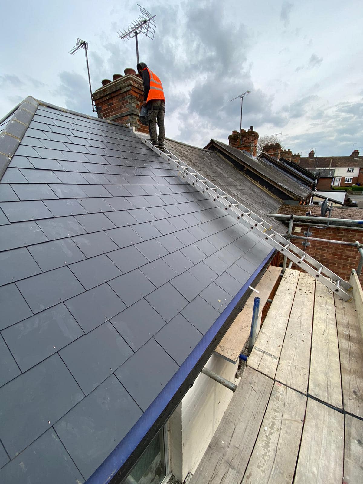 Slate roof restoration in Greenwich