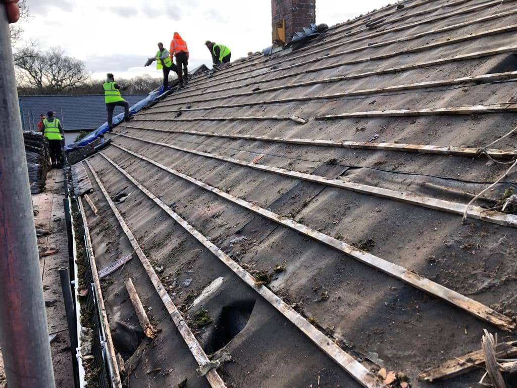 Storm damage repair in Battersea