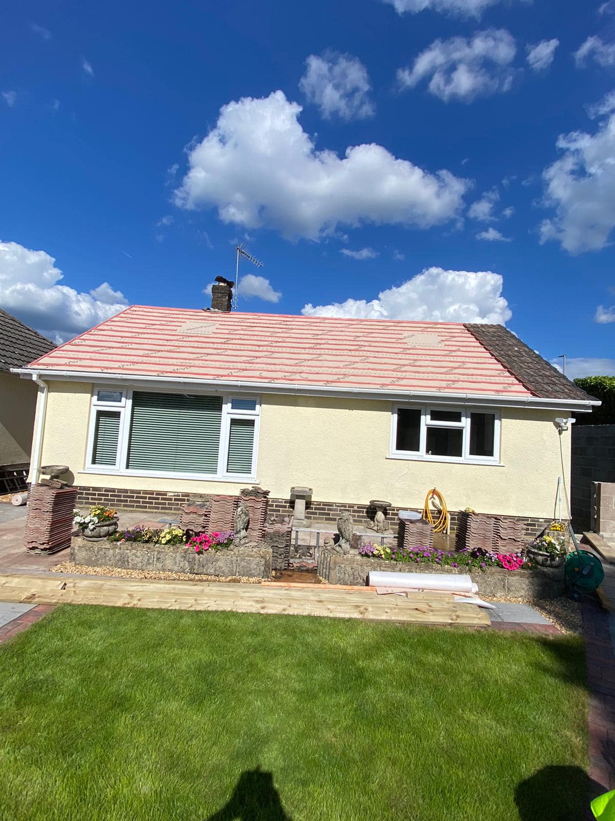 Professional roofers working on a property in London - KS Roof Master