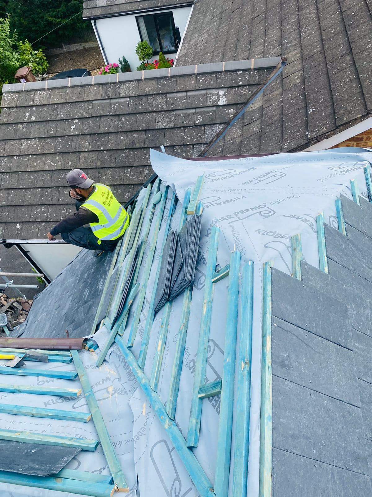 Slate roof restoration in Greenwich