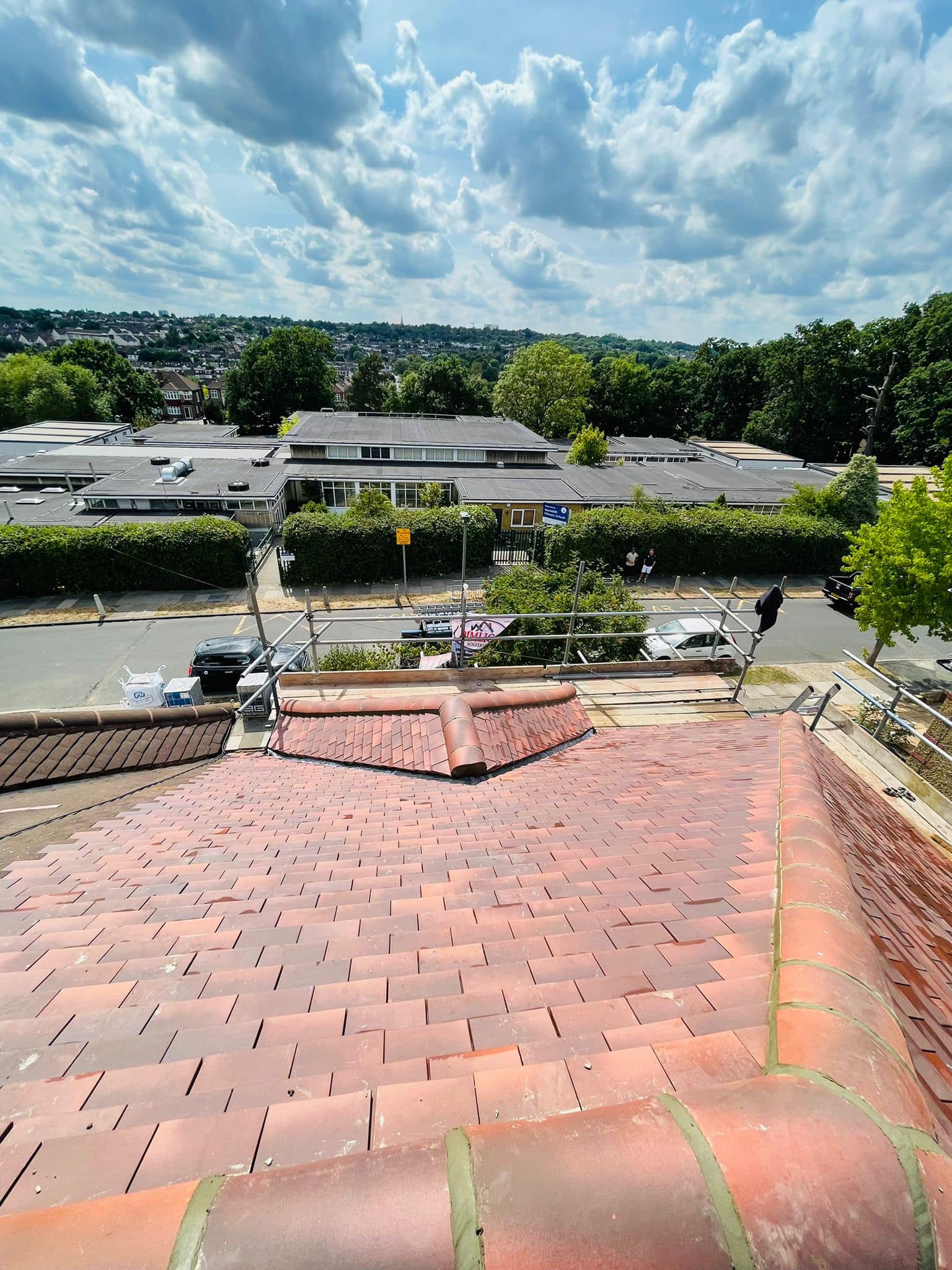 Commercial roof restoration in Canary Wharf