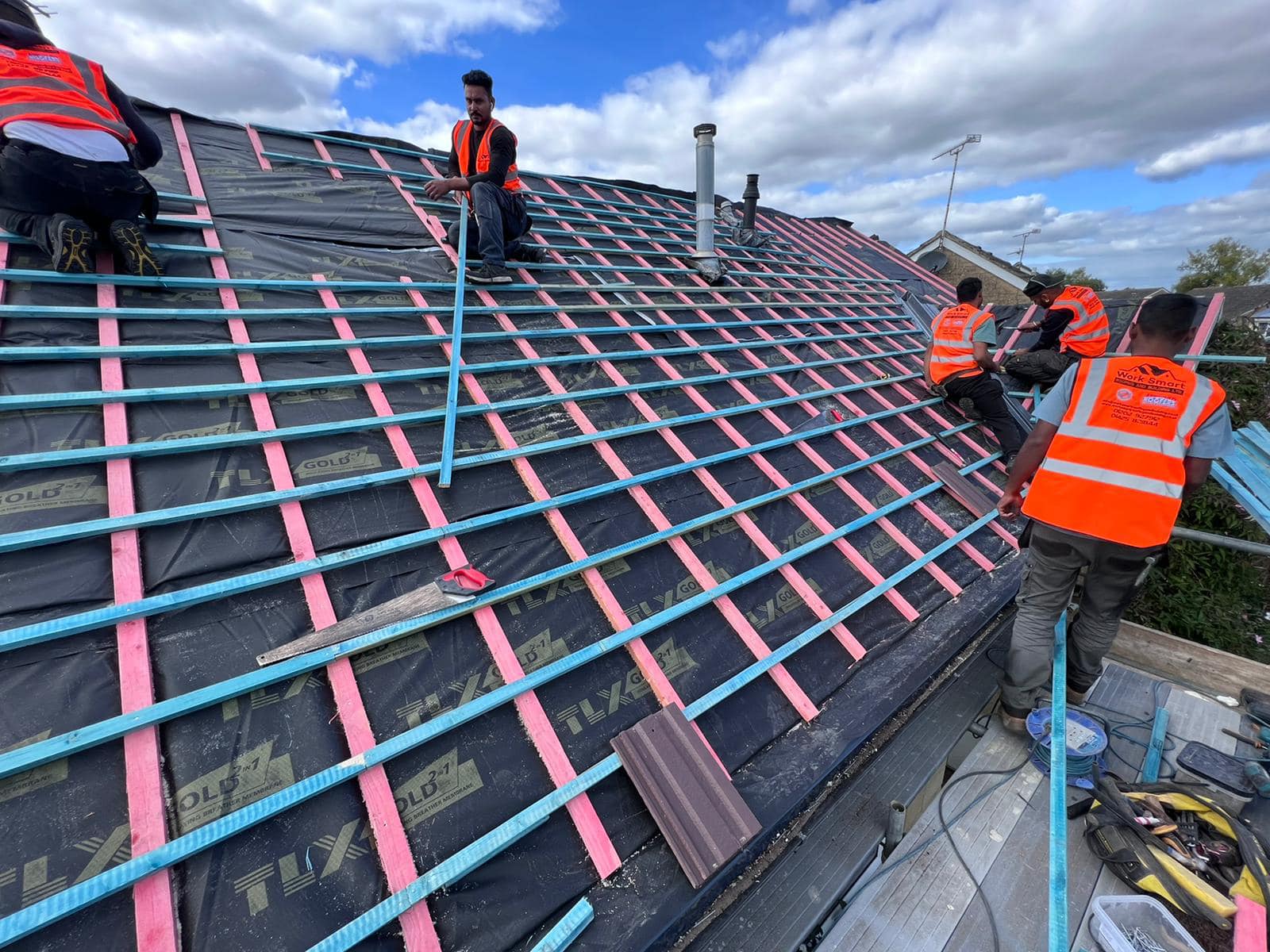 Commercial roof restoration in Canary Wharf