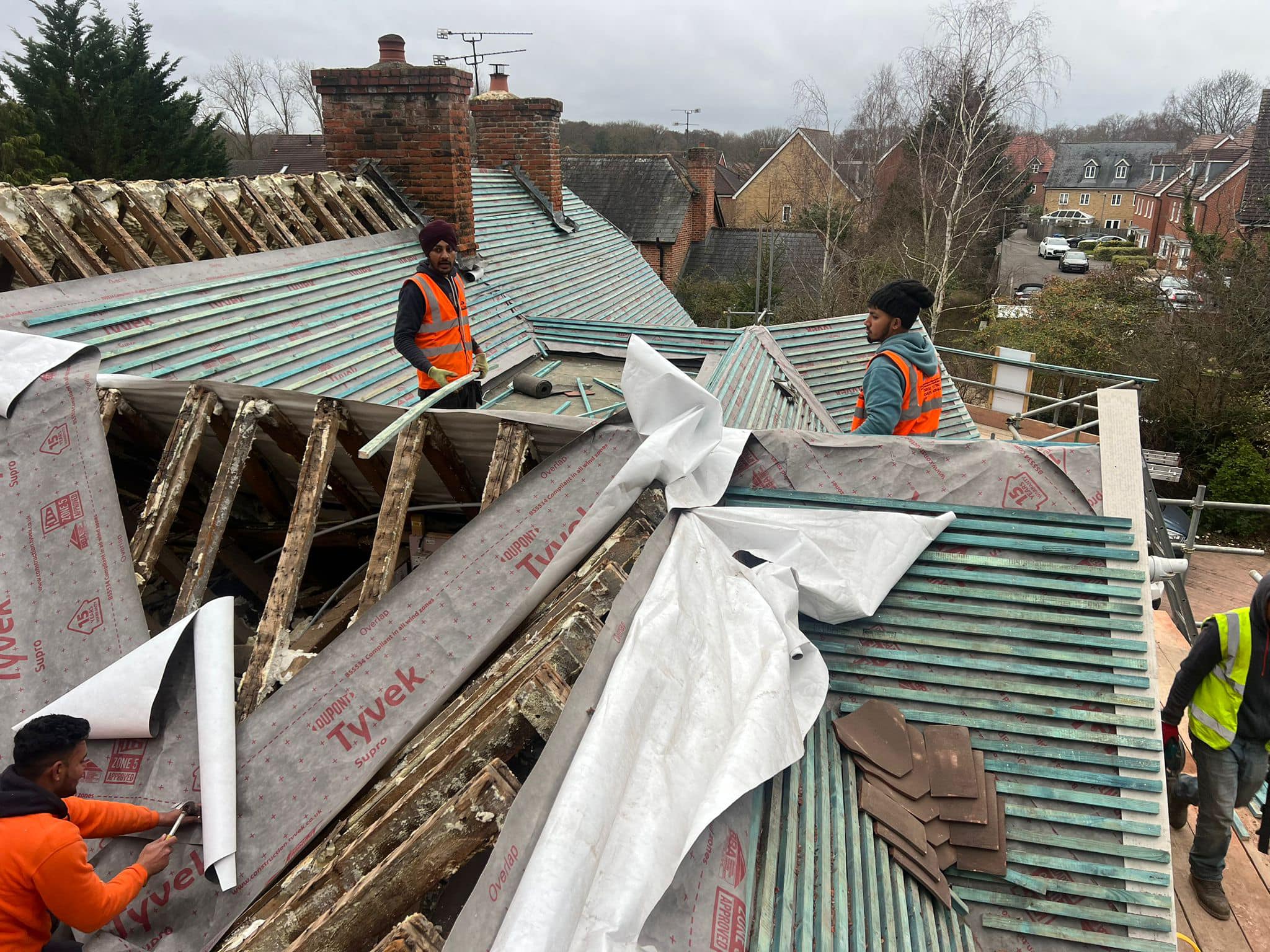 Slate roof restoration in Greenwich