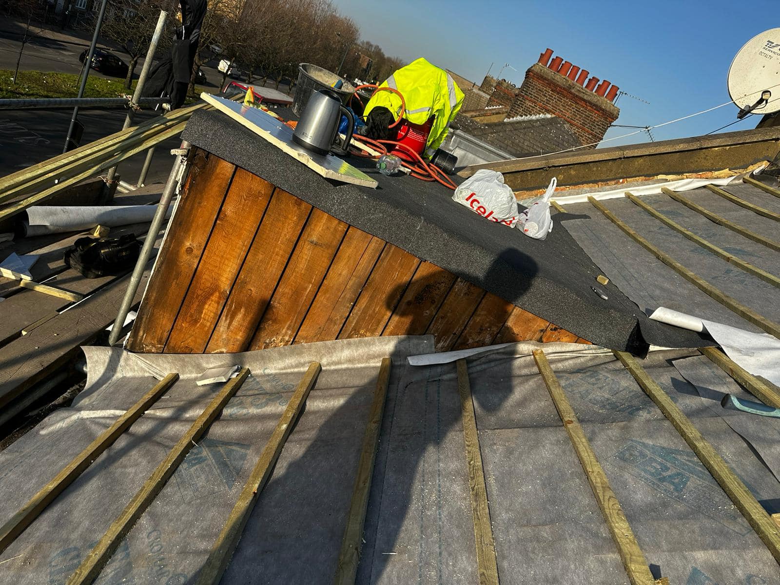 Flat roof coating in Brixton