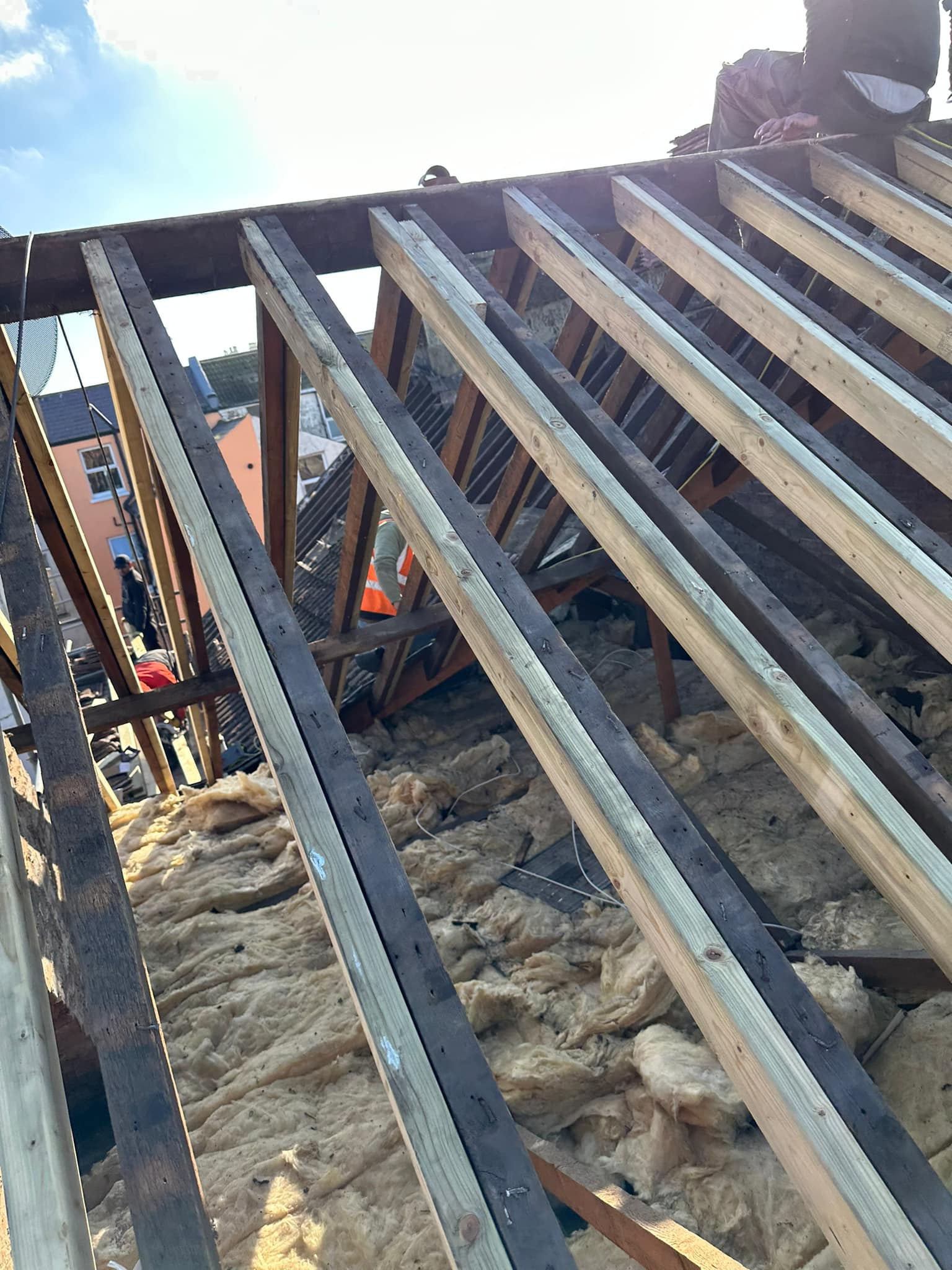 Professional roofers working on a property in London - KS Roof Master